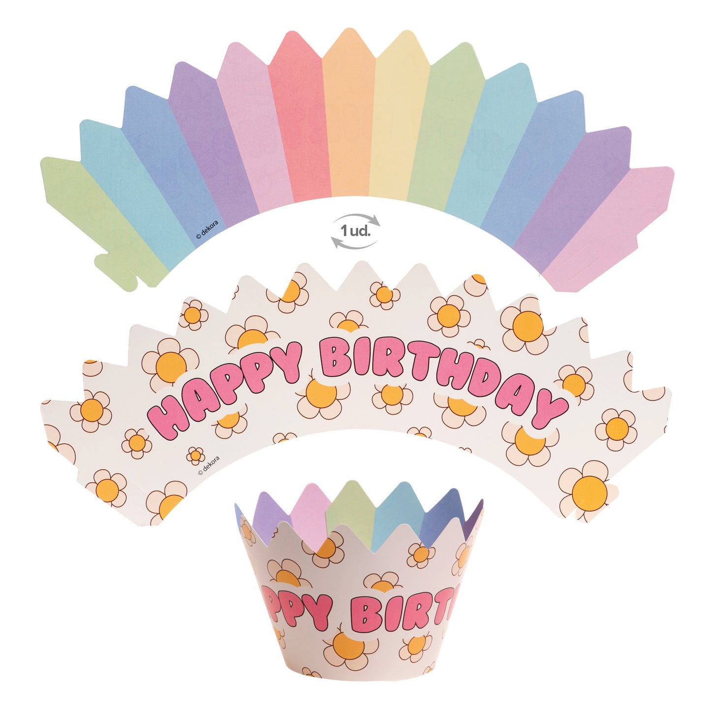 KIT DECORAZIONE CUPCAKE CON TOPPERS BUON COMPLEANNO