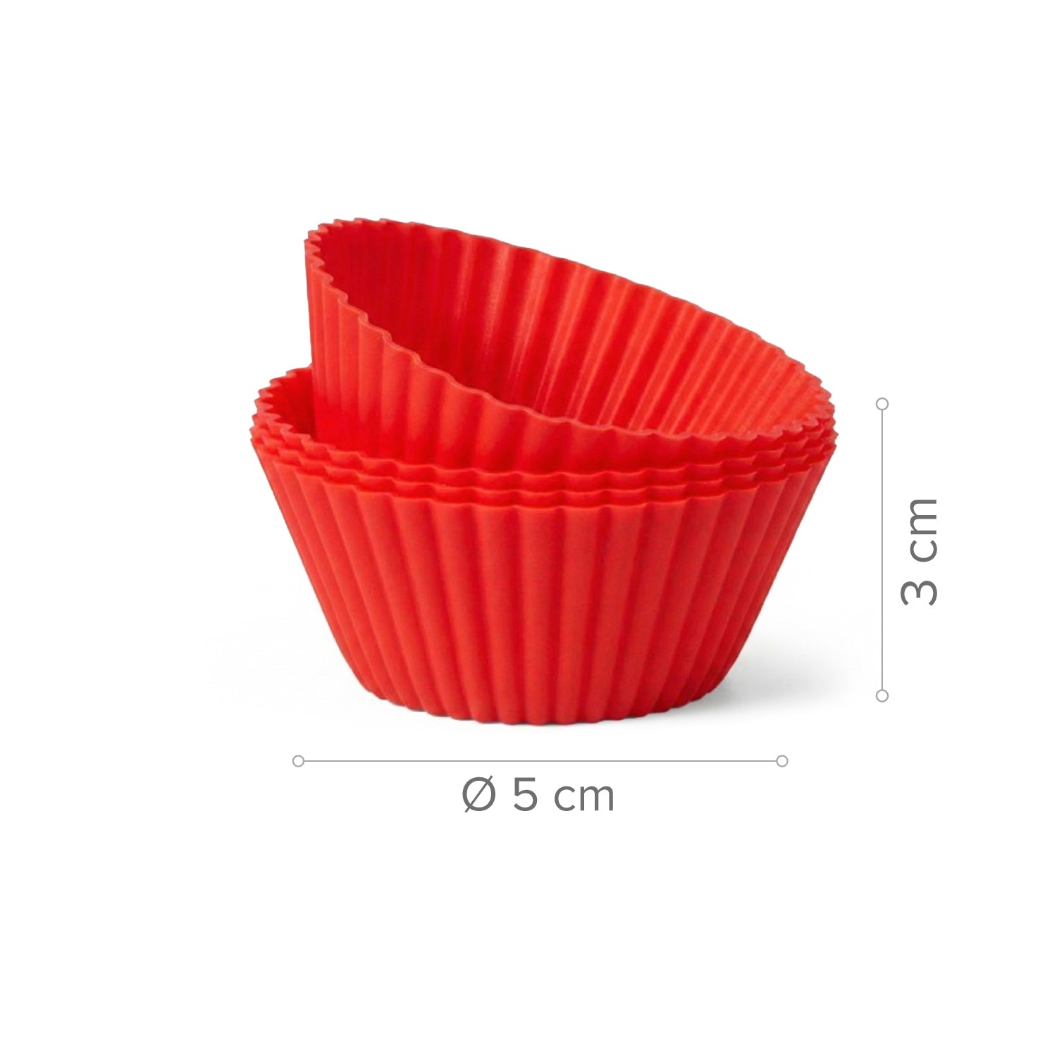 BLISTER 24 CAPSULAS CUPCAKE SILICONA Ø 4,5CM H 3CM- DKHB