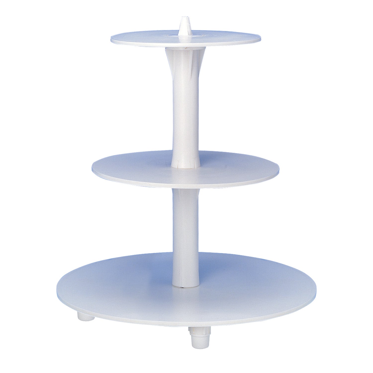 SOPORTE DE PLÁSTICO 3 PISOS PARA TARTAS Ø 35CM-25CM-20CM