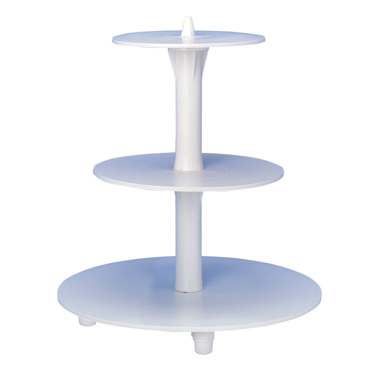 SOPORTE DE PLÁSTICO 3 PISOS PARA TARTAS Ø 35CM-25CM-20CM