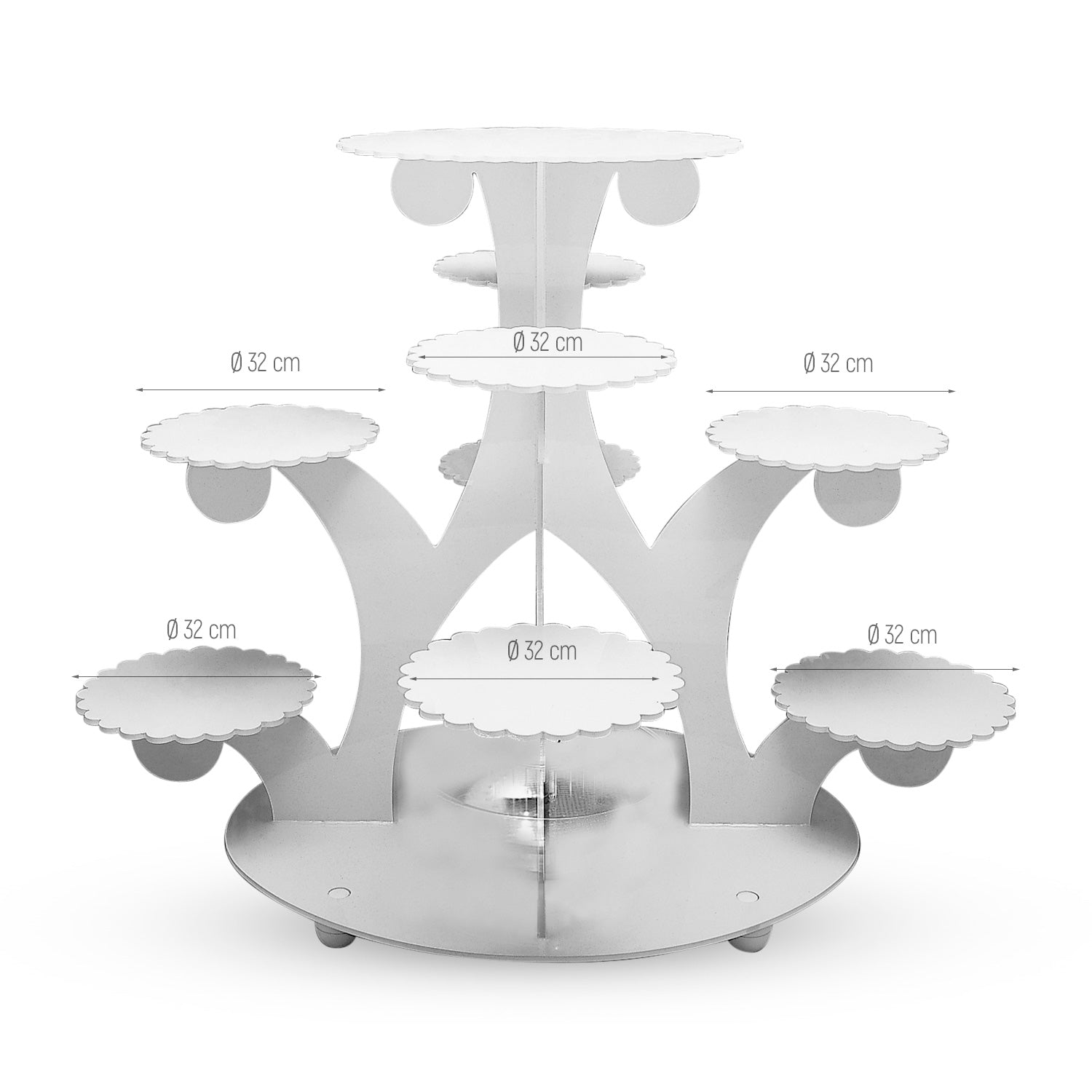 SOPORTE PARA TARTAS NINFEA CON 8 PLATOS Ø 32CM