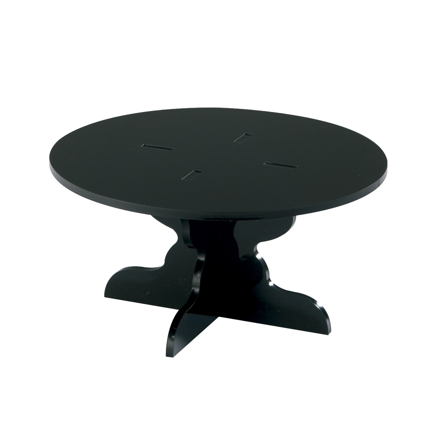 MINI SOPORTE PLEXIGLAS NEGRO  Ø 21CM H 10.3CM