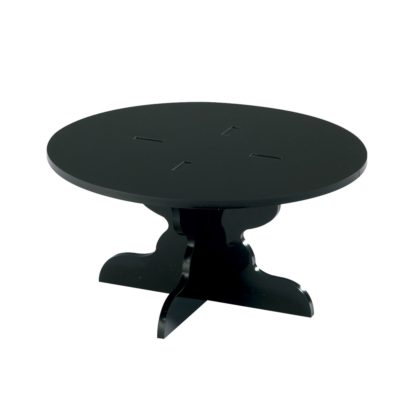 MINI SOPORTE PLEXIGLAS NEGRO  Ø 21CM H 10.3CM