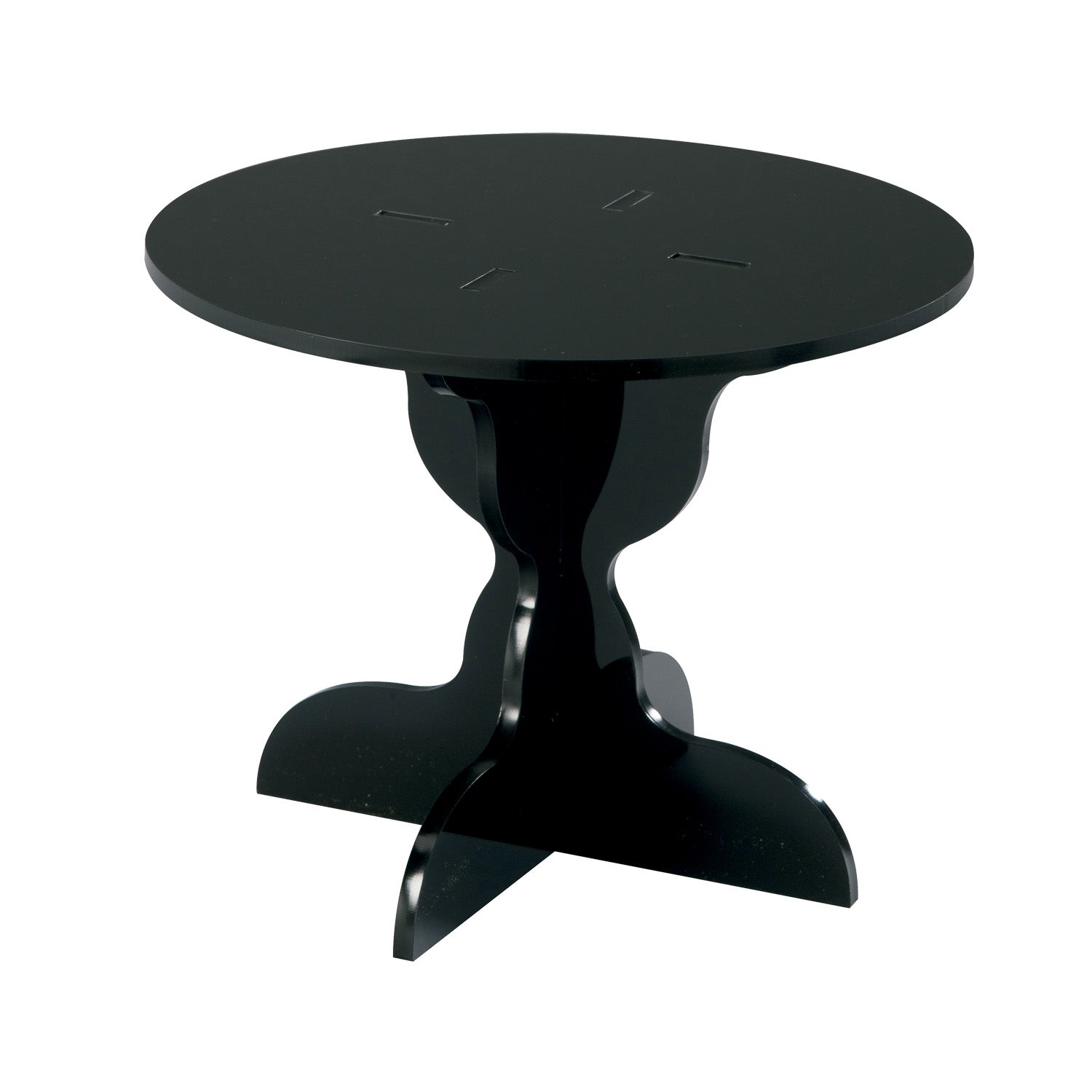 MINI SOPORTE PLEXIGLAS NEGRO  Ø 21CM H 16.3CM