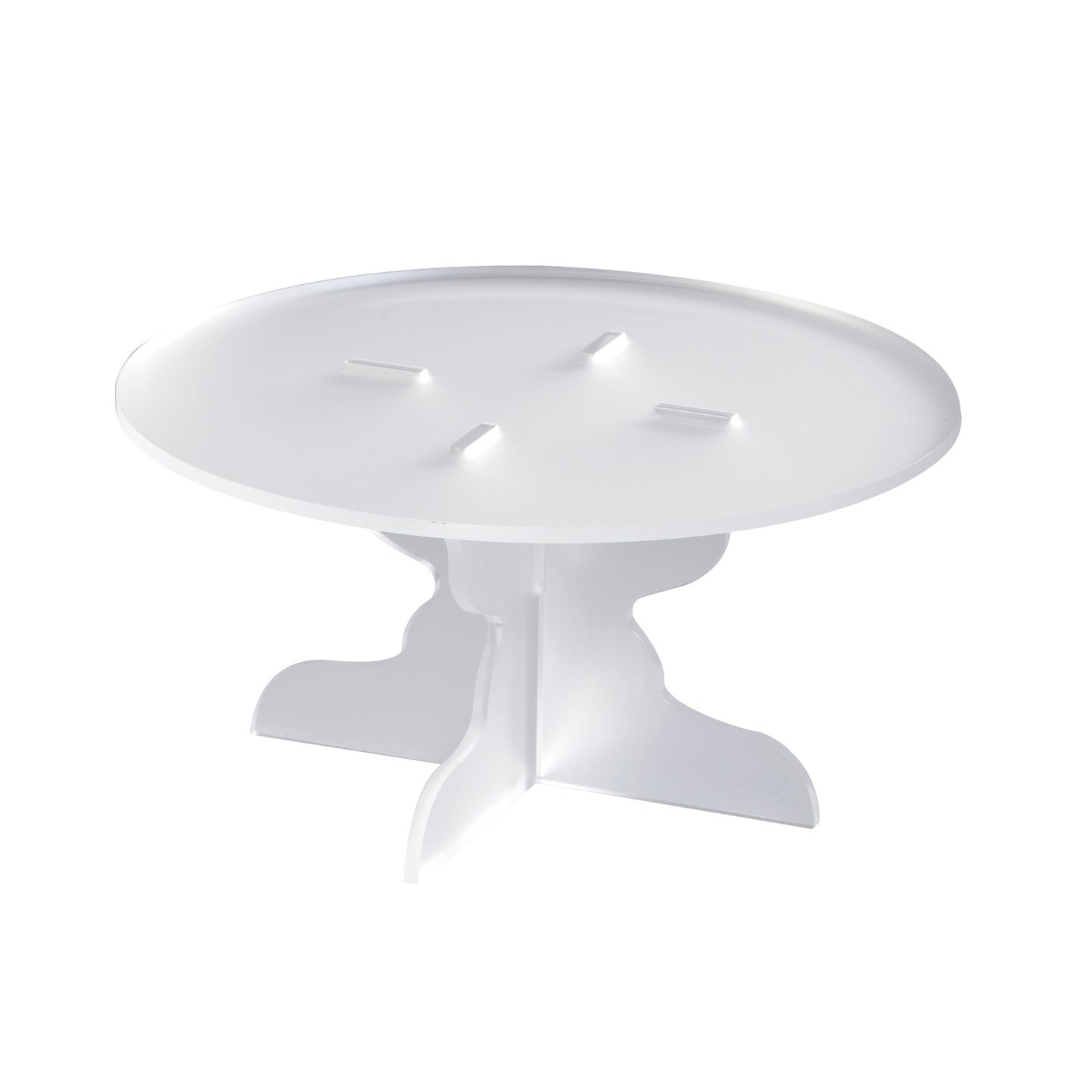 MINI SOPORTE PLEXIGLAS BLANCO Ø 21CM H 10.3CM