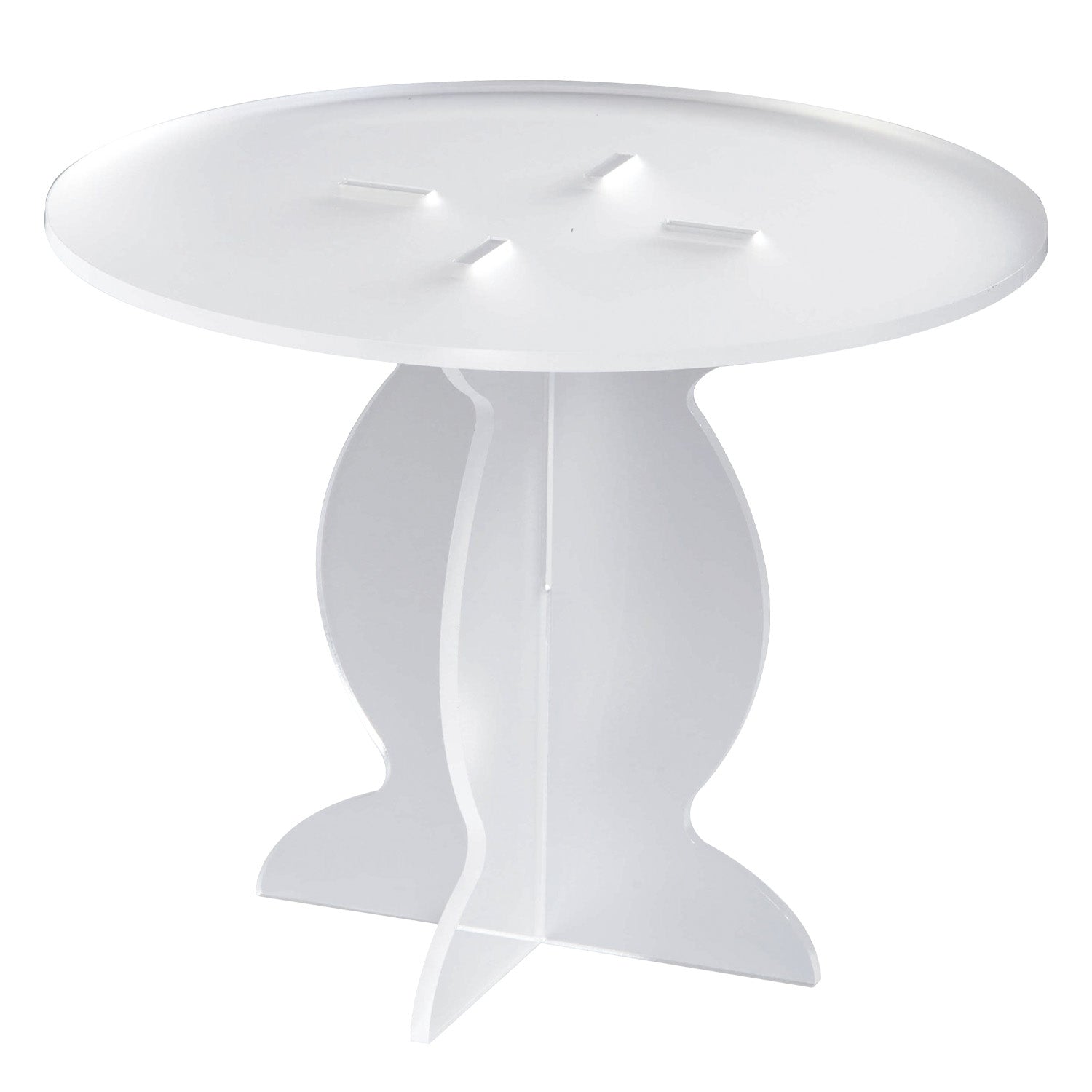 MINI SOPORTE PLEXIGLAS BLANCO Ø 21CM H 16.3CM