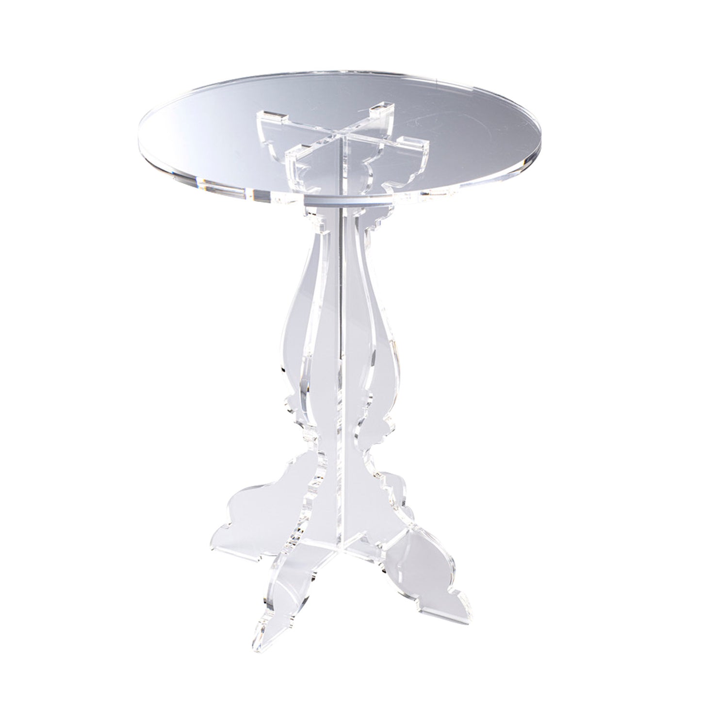 SOPORTE PLEXIGLAS BARROCO CRYSTAL Ø 26CM H 35CM