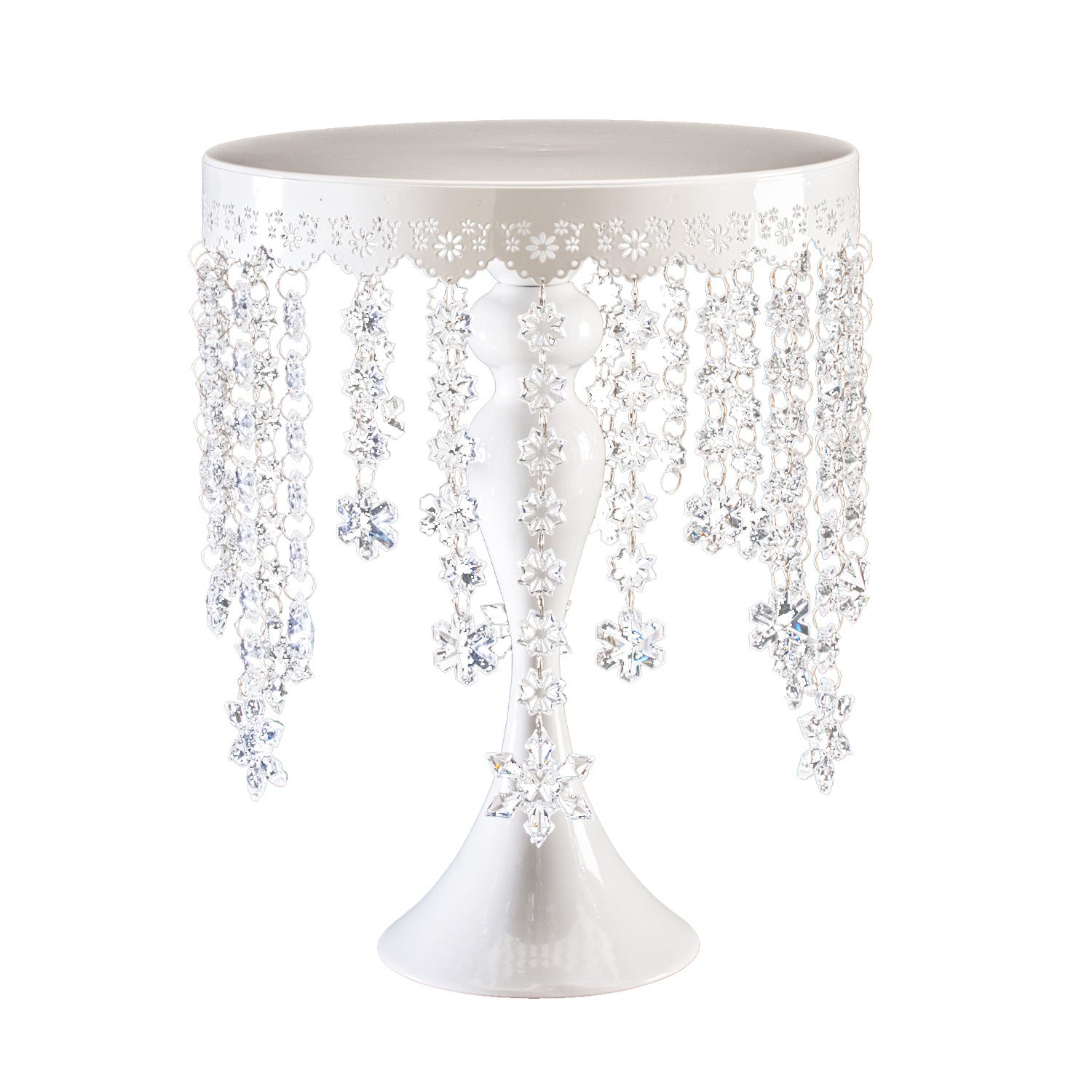 SUPORTE REDONDO COM DIAMANTES 25 CM