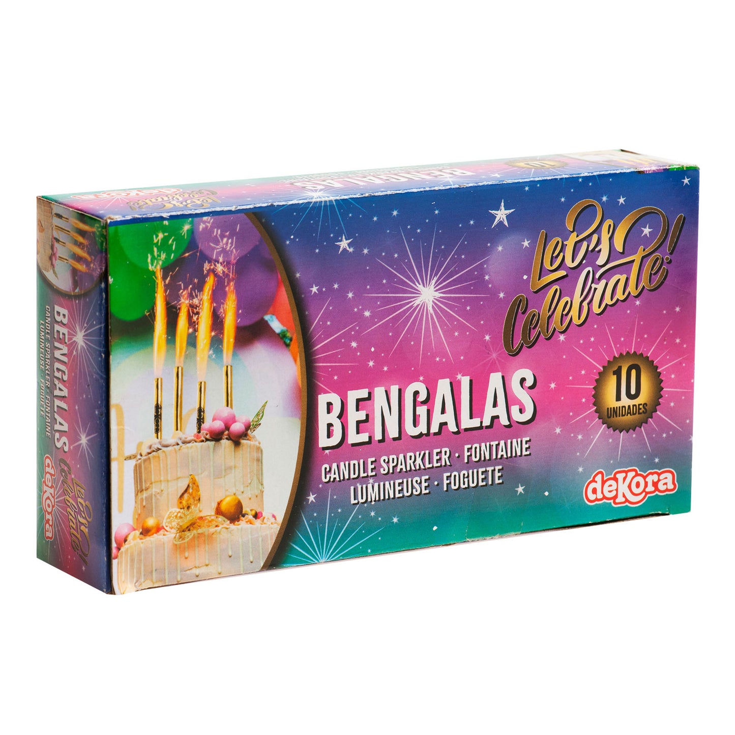 CAJA DE 10 FUENTES LUMINOSAS 12CM