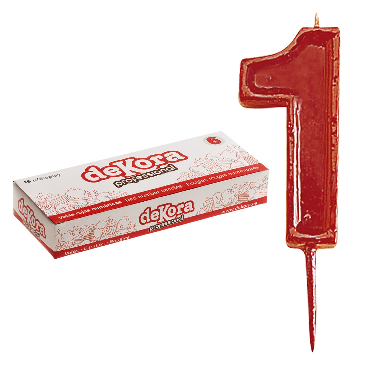 12 VELAS NUMERO 1 HELVET