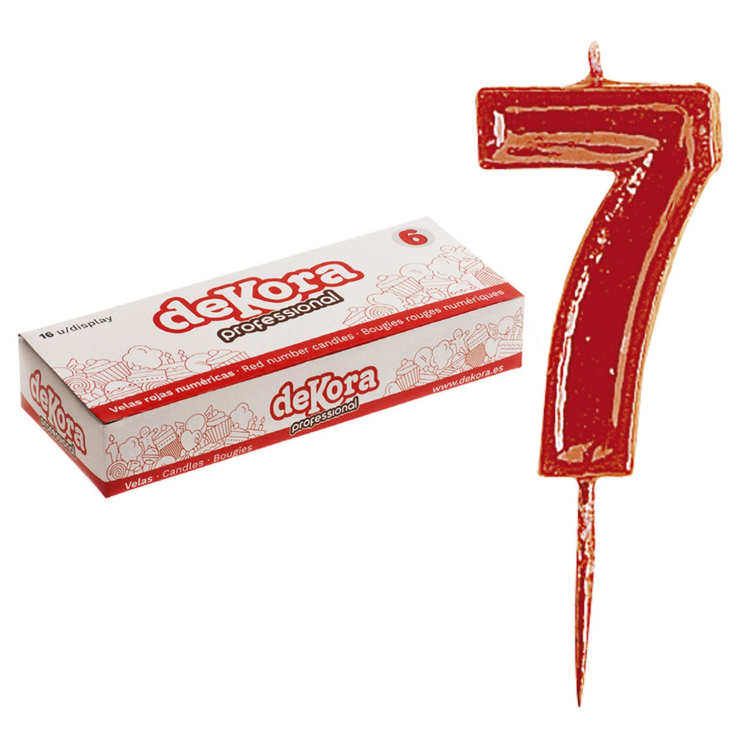 12 VELAS NUMERO 7 HELVET