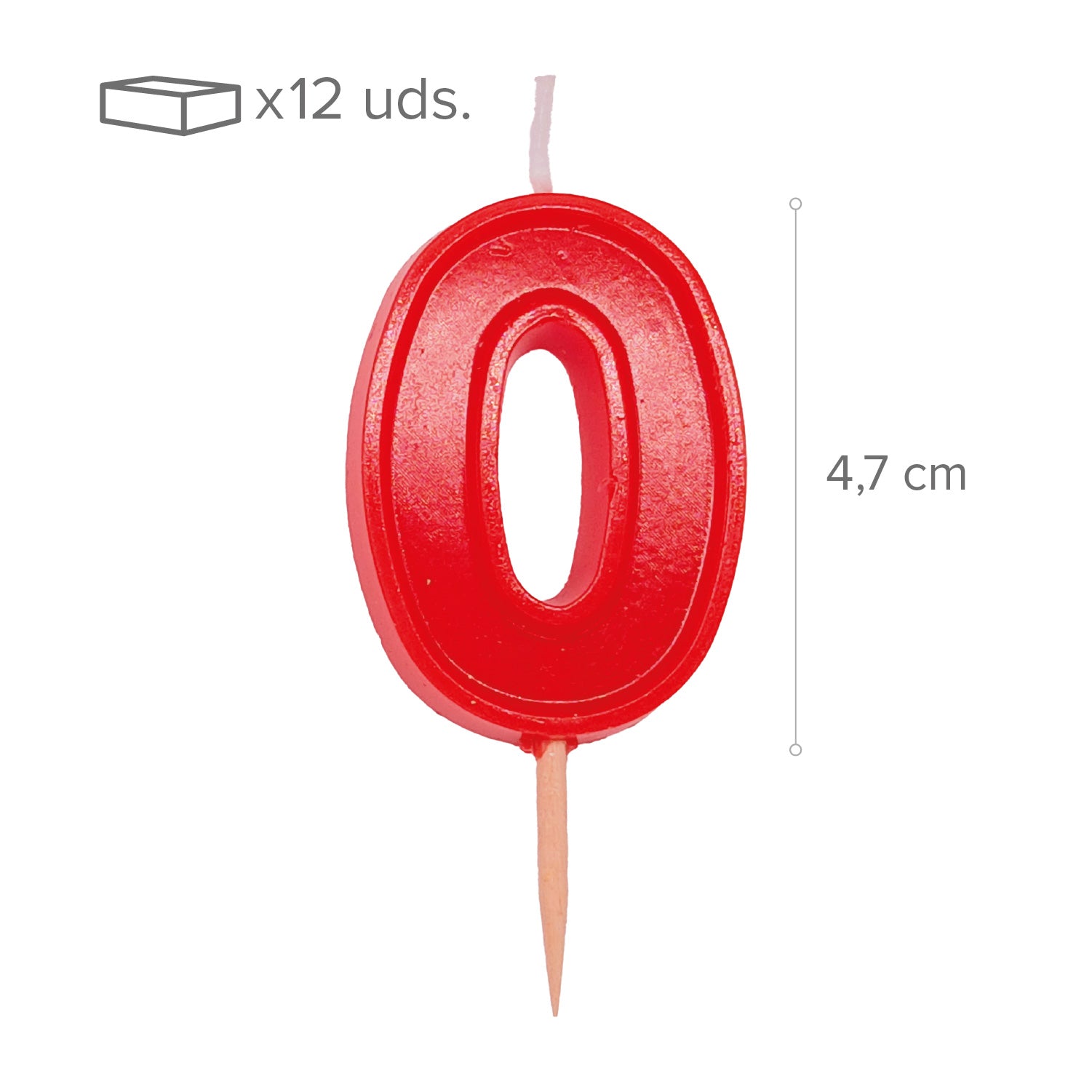 12 VELAS NUMERO 0 HELVET