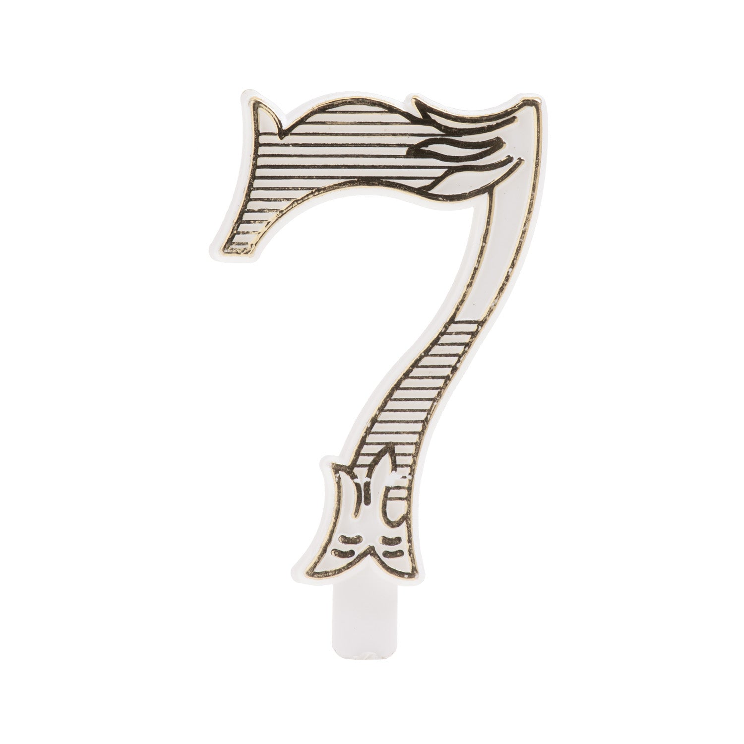 NÚMERO DE PLÁSTICO ORO SIN BASE | Nº 7