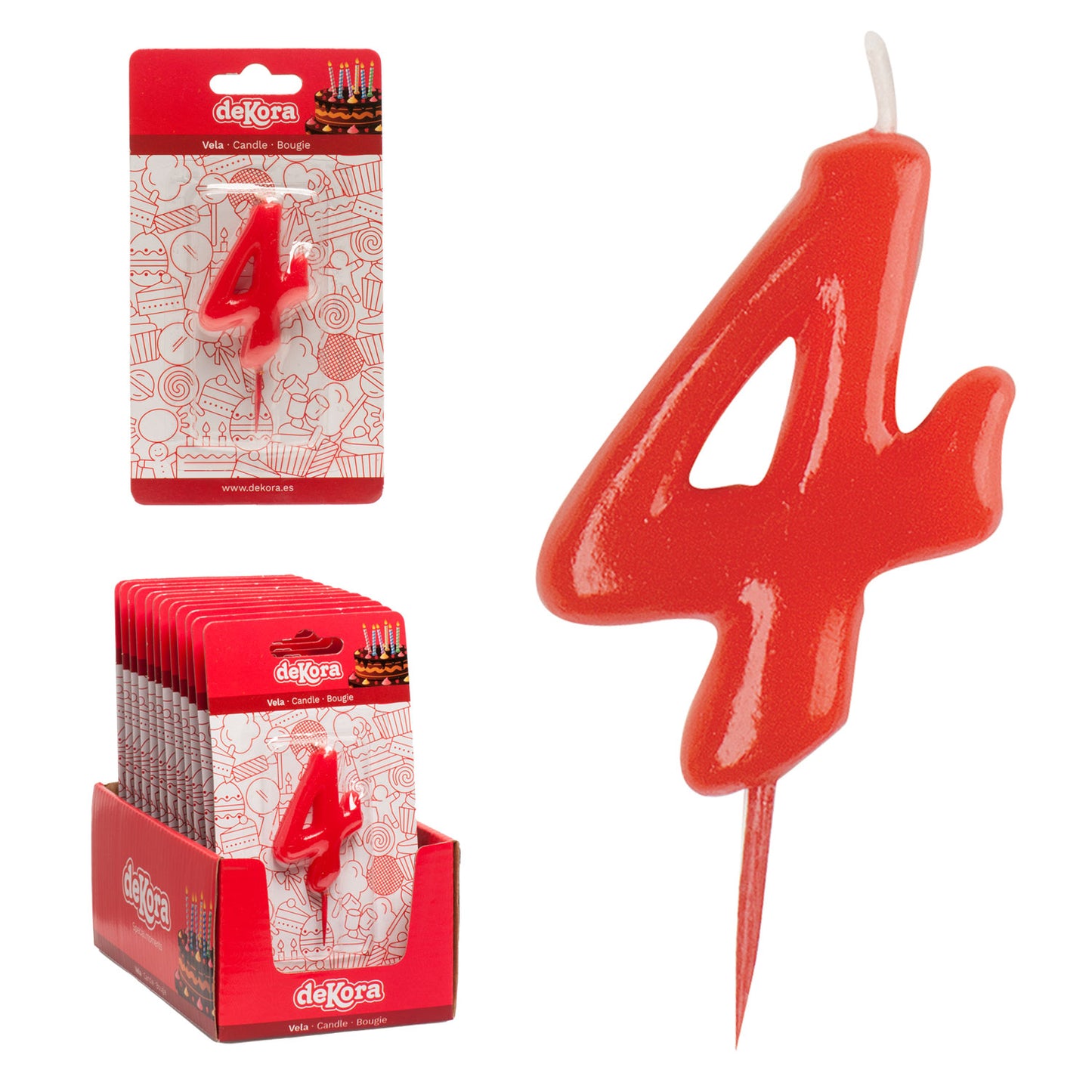 COMIC BIRTHDAY CANDLE Nº4 (5,5X3CM)