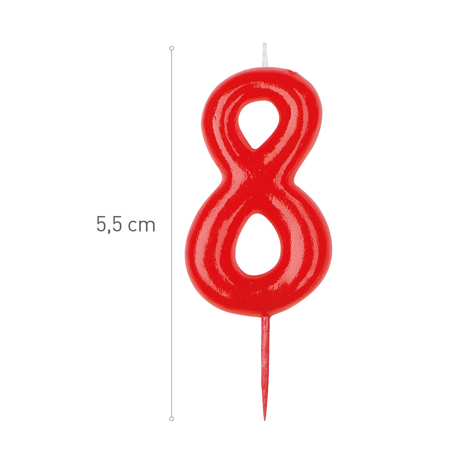 COMIC BIRTHDAY CANDLE Nº8 (5,5X3CM)