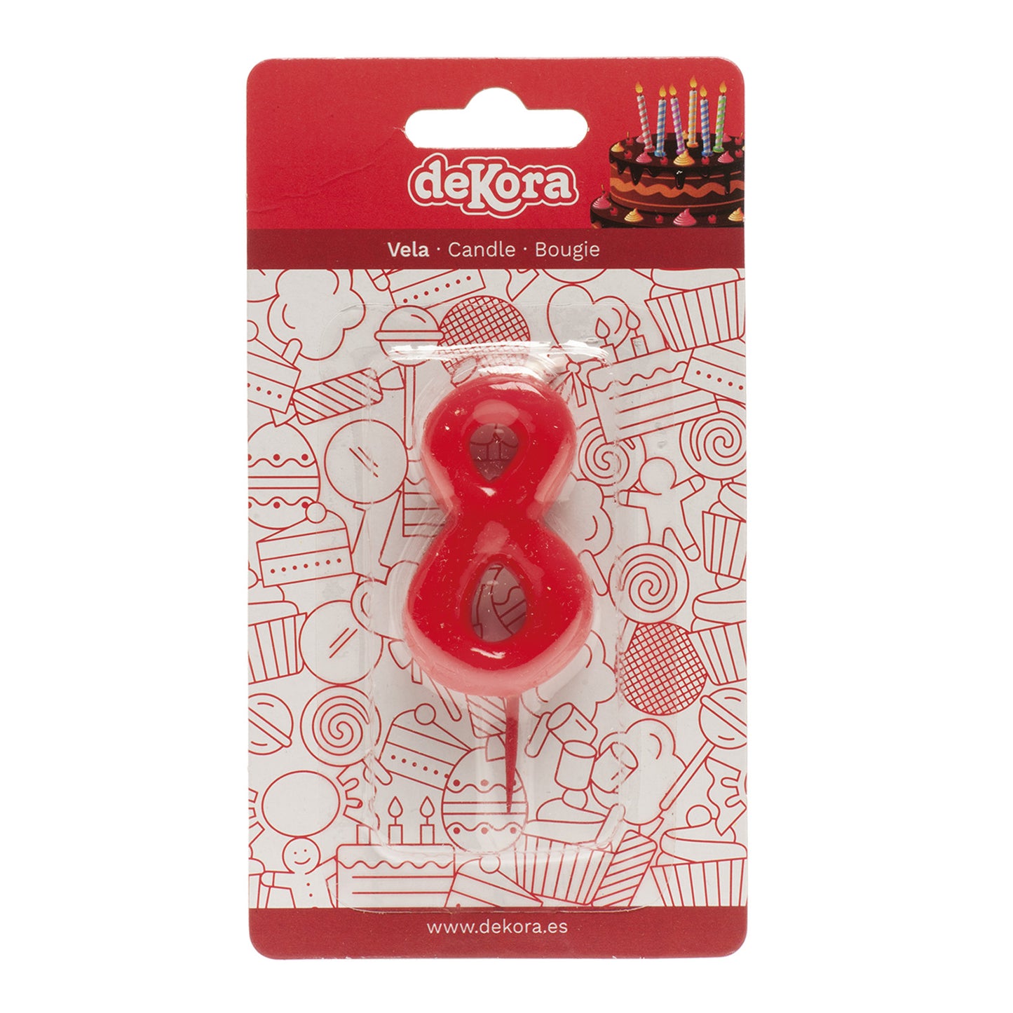 COMIC BIRTHDAY CANDLE Nº8 (5,5X3CM)