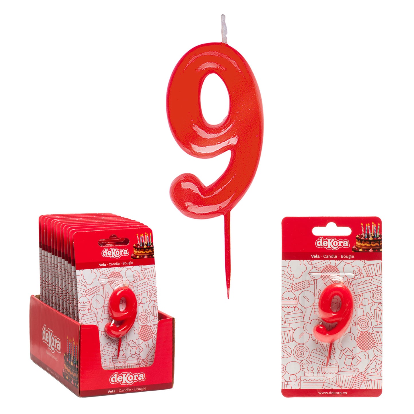 COMIC BIRTHDAY CANDLE Nº9 (5,5X3CM)