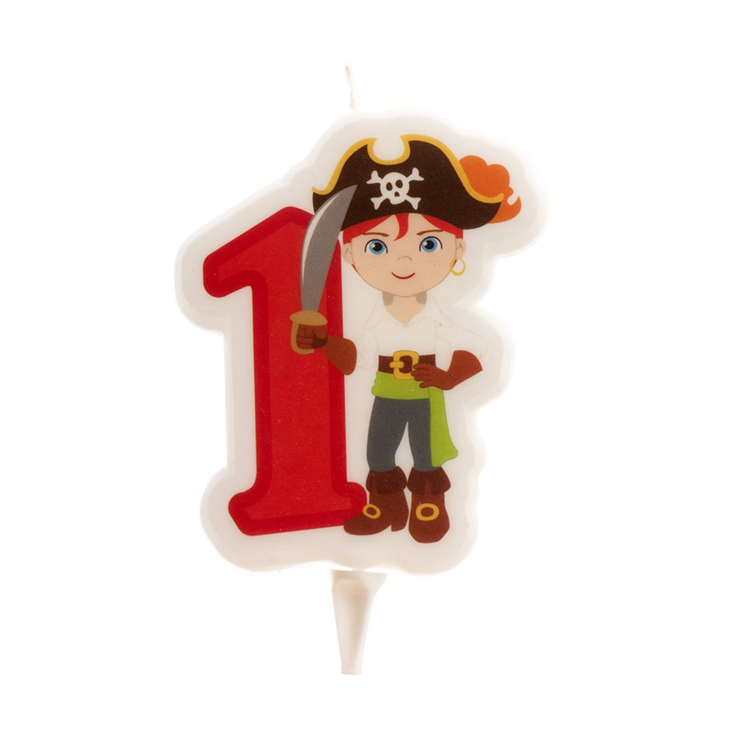 DISPLAY 12 BOUGIES PIRATES Nº1-7CM.