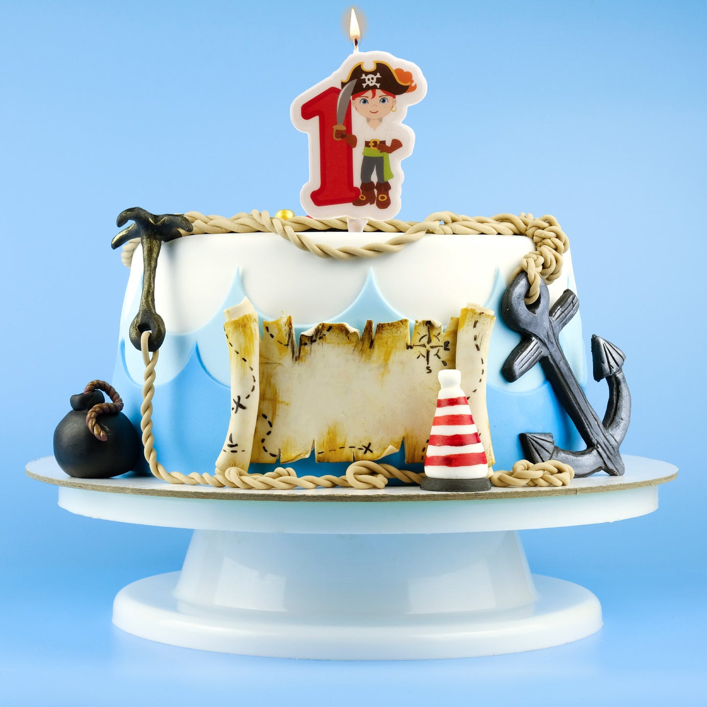 DISPLAY 12 CANDLES PIRATES Nº1-7CM