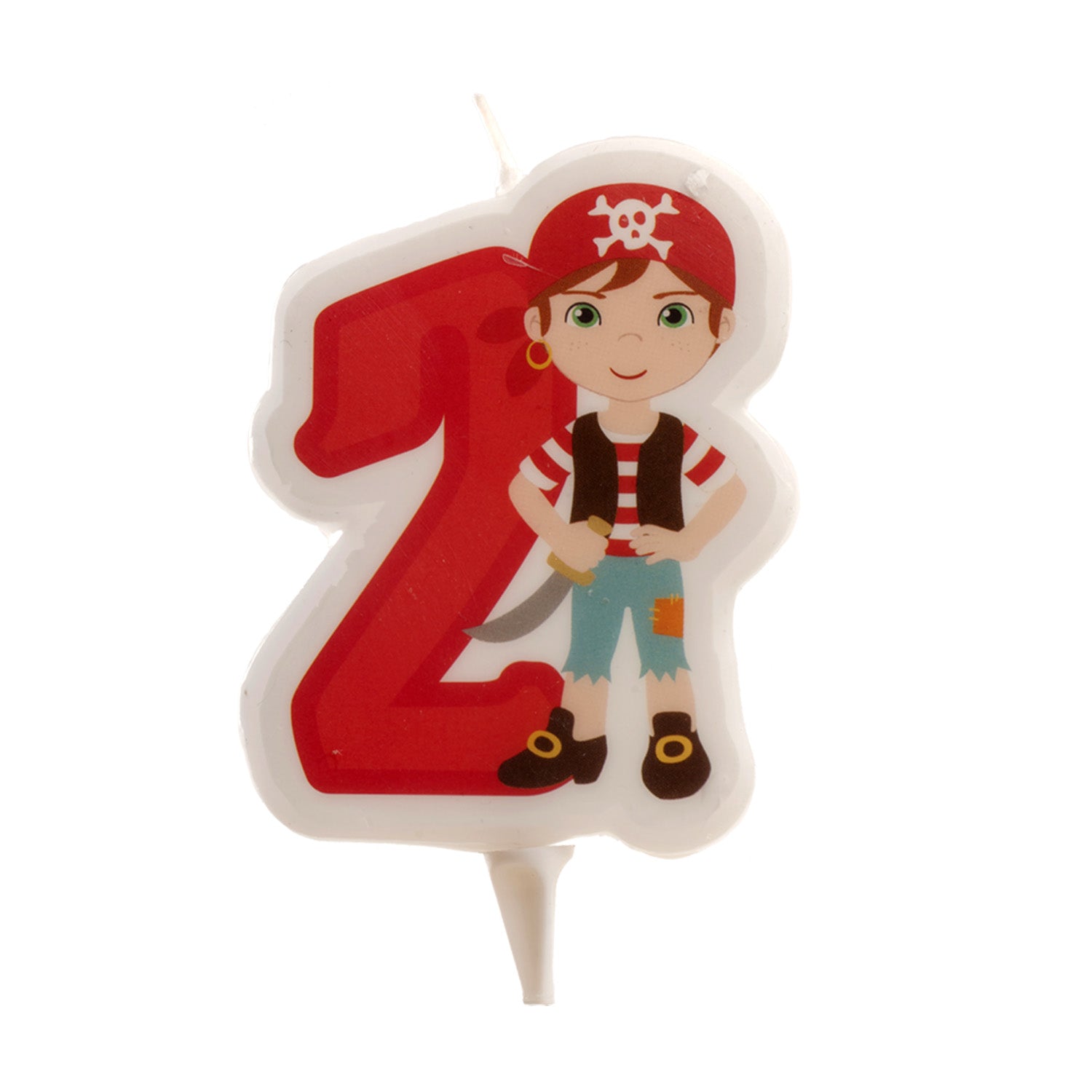 DISPLAY 12 VELAS 2D PIRATAS Nº2-7CM