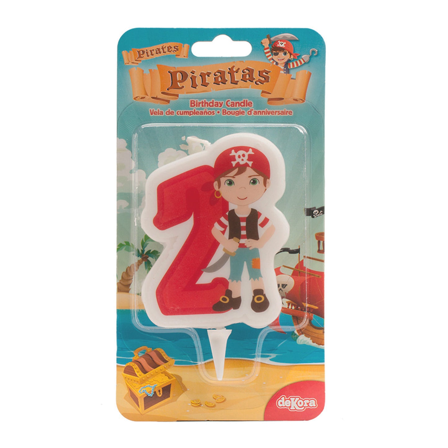 DISPLAY 12 CANDLES PIRATES Nº2-7CM