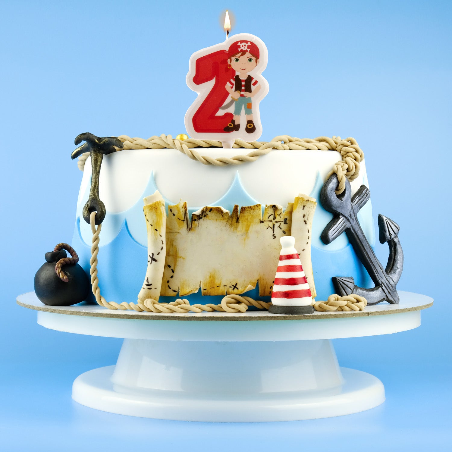 DISPLAY 12 CANDLES PIRATES Nº2-7CM