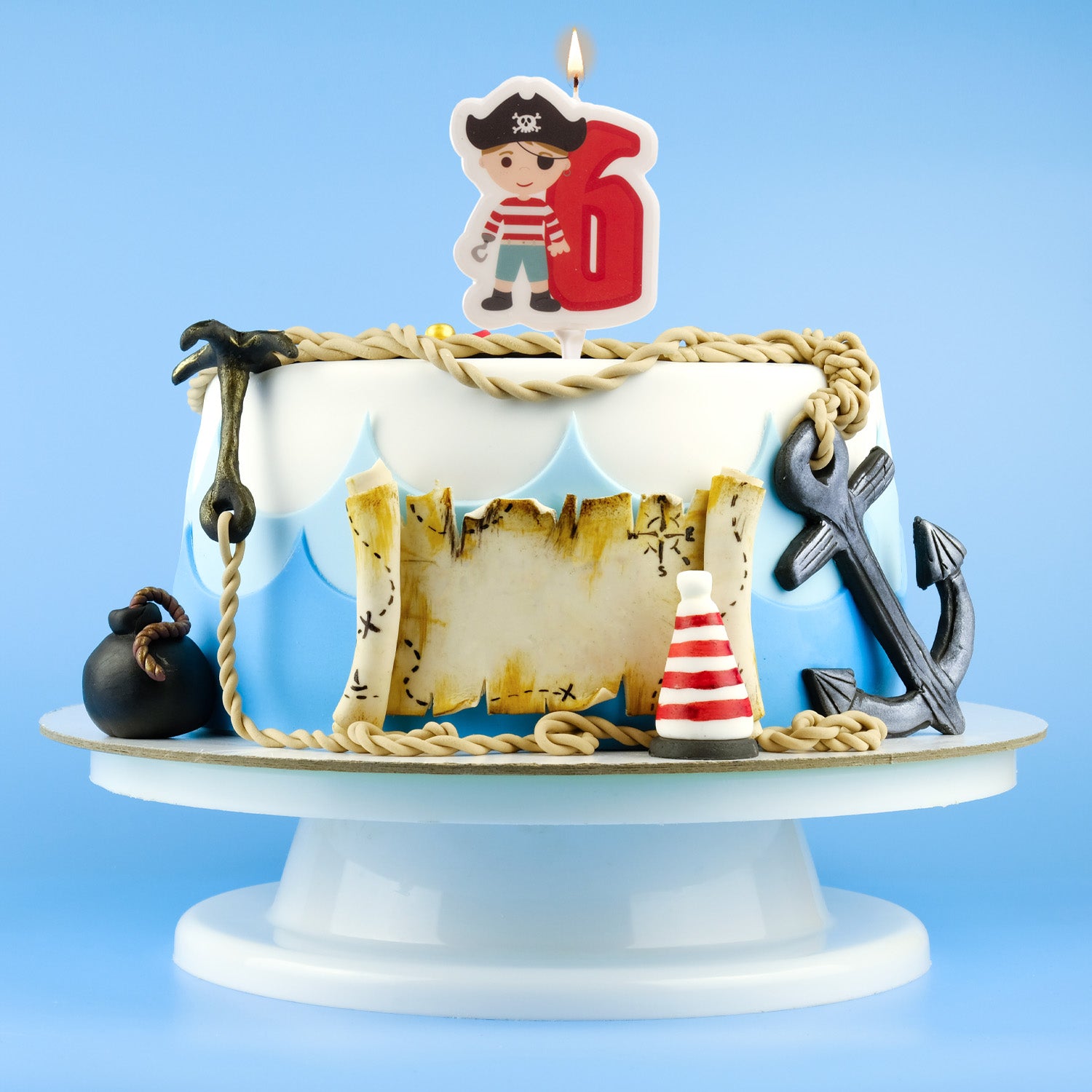 DISPLAY 12 CANDLES PIRATES Nº6-7CM.