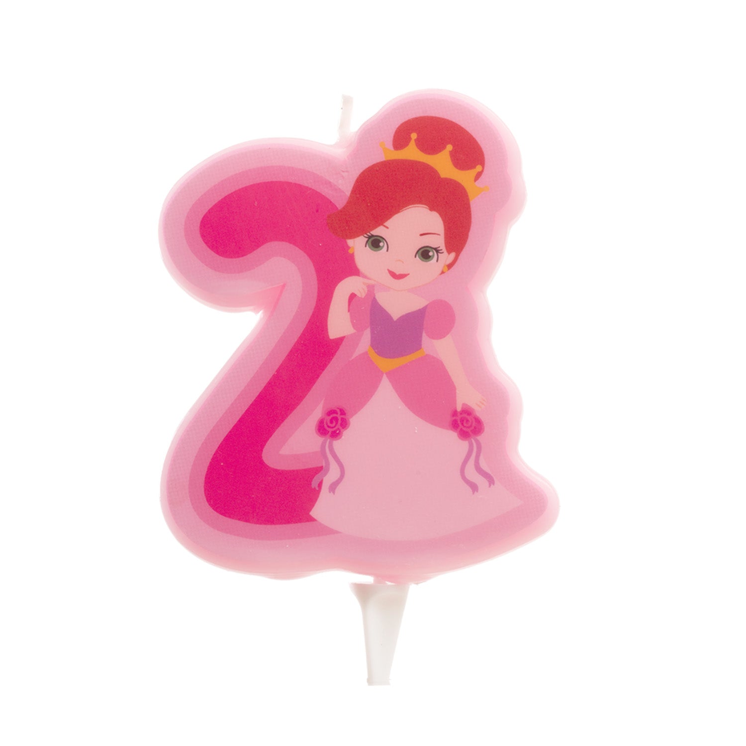 DISPLAY 12 VELAS 2D PRINCESA Nº2 | 7CM