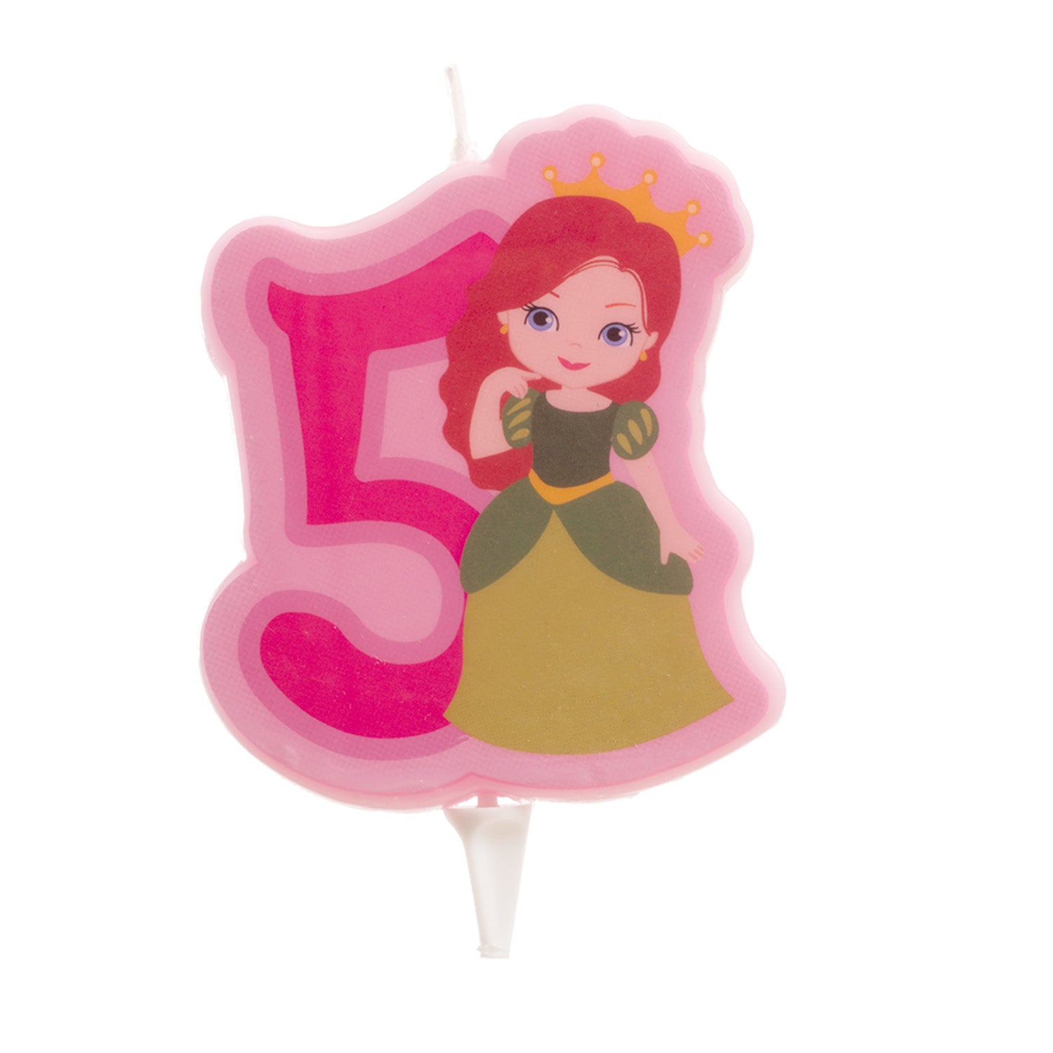 DISPLAY 12 VELAS 2D PRINCESA Nº5 | 7CM