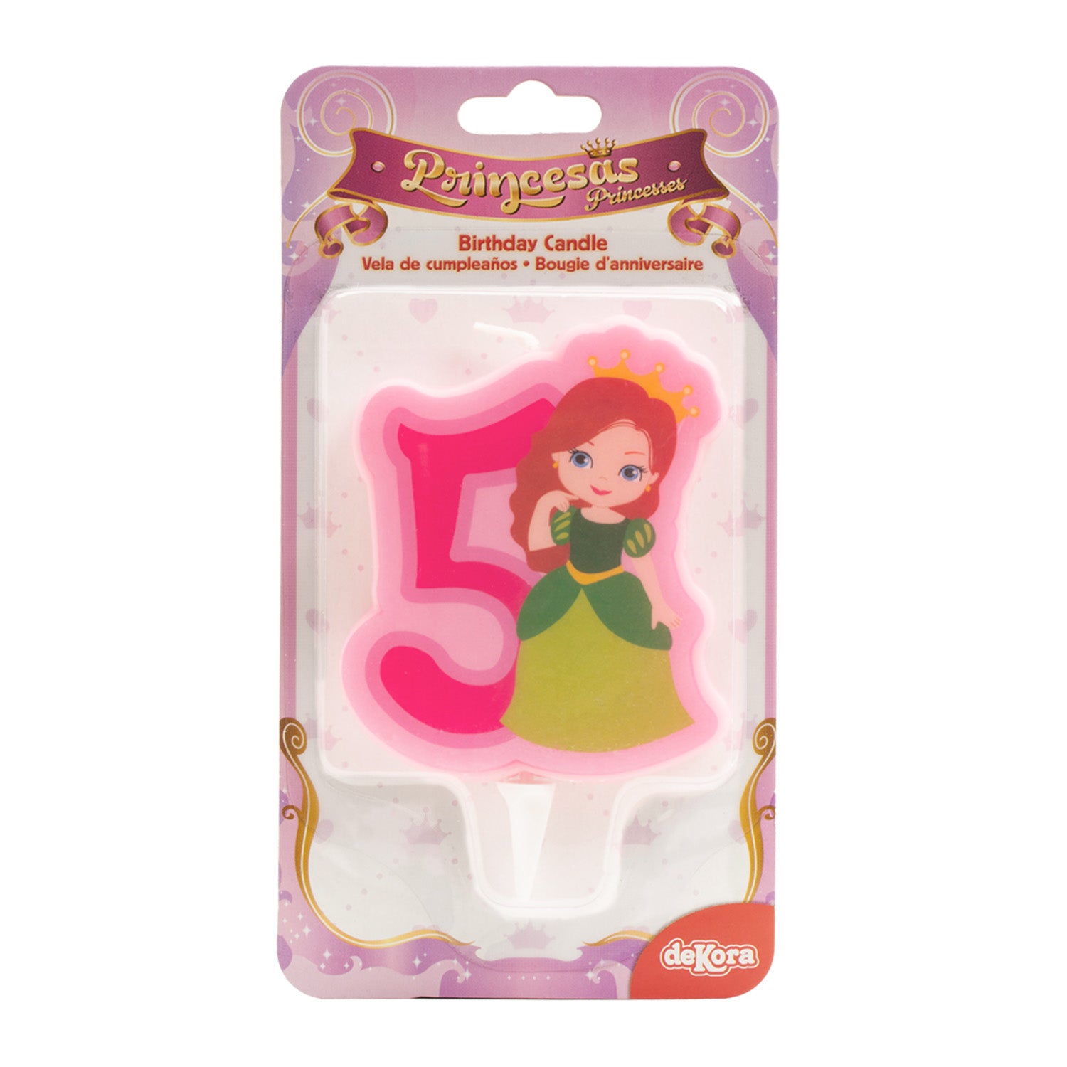 DISPLAY 12 CANDLES PRINCESS Nº5-7CM.