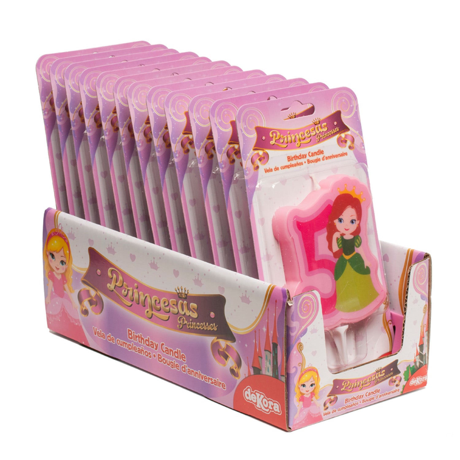 DISPLAY 12 CANDLES PRINCESS Nº5-7CM.