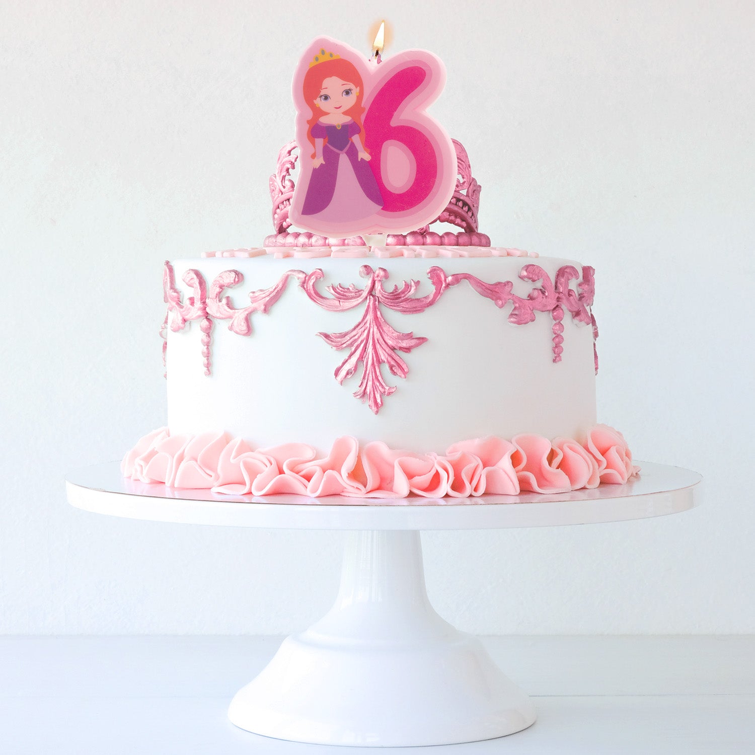 DISPLAY 12 VELAS 2D PRINCESA Nº6 | 7CM