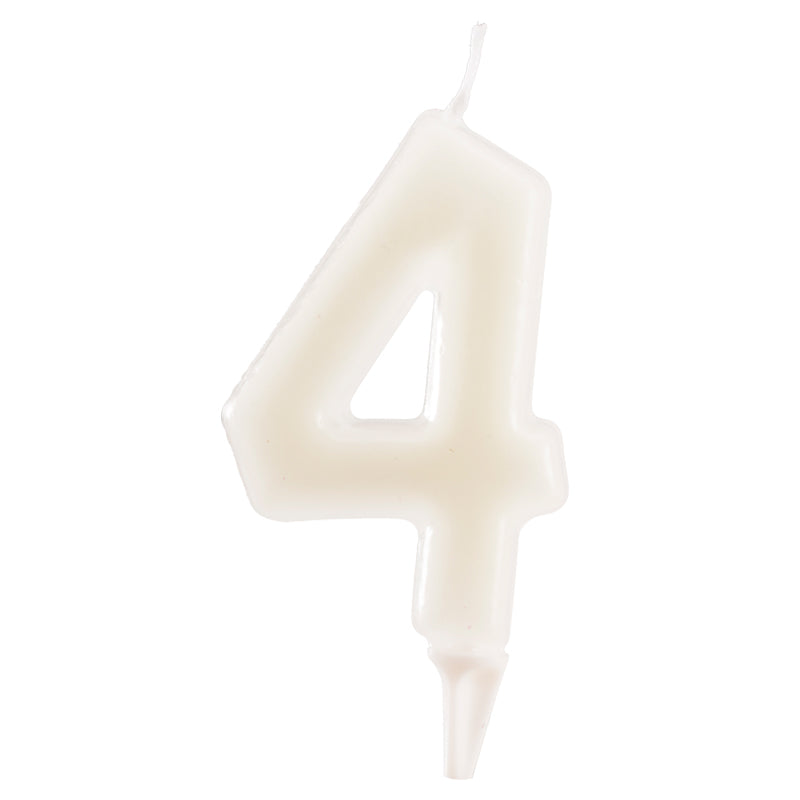 DISPLAY 12 FLUOR BOUGIES CHIFFRE 4 6CM