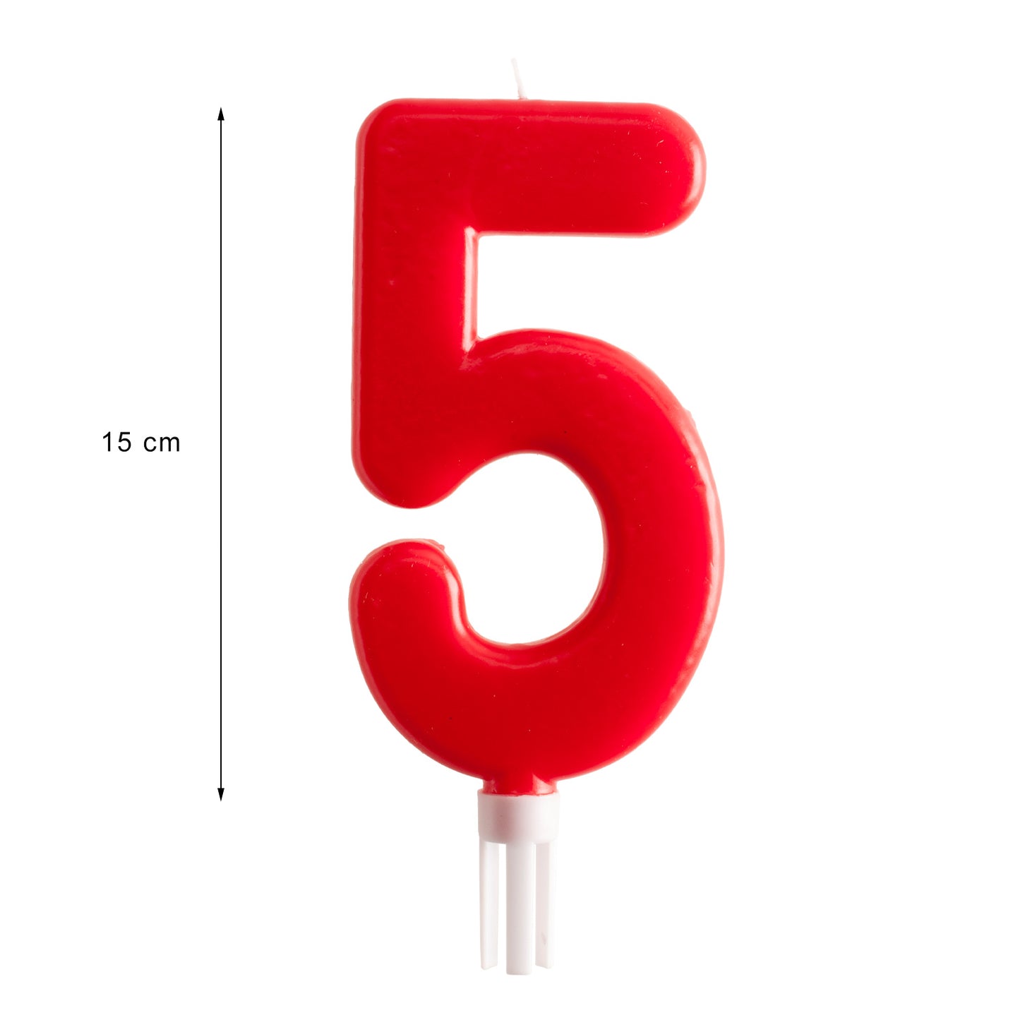 DISPLAY 6 GÉANTE BOUGIES CHIFFRE Nº5 15CM