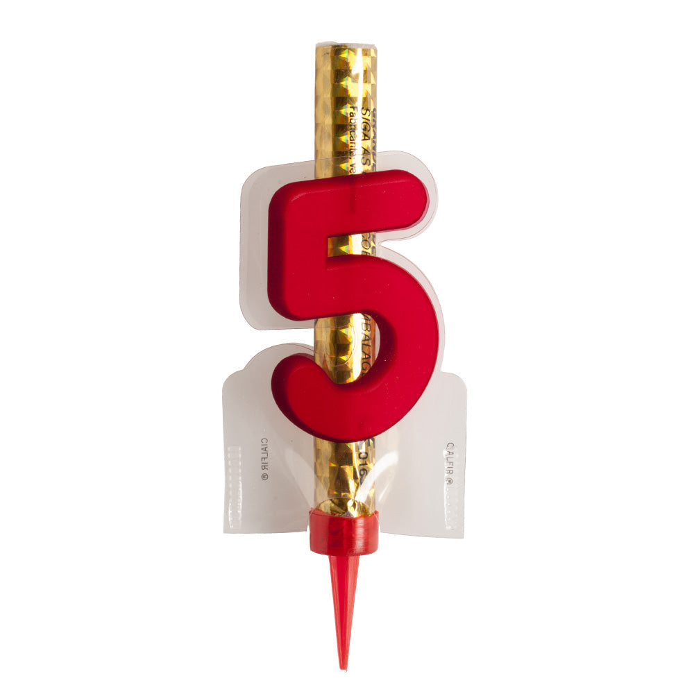 DISPLAY 12 CANDLE SPARKLER NUMBER 5 12 CM
