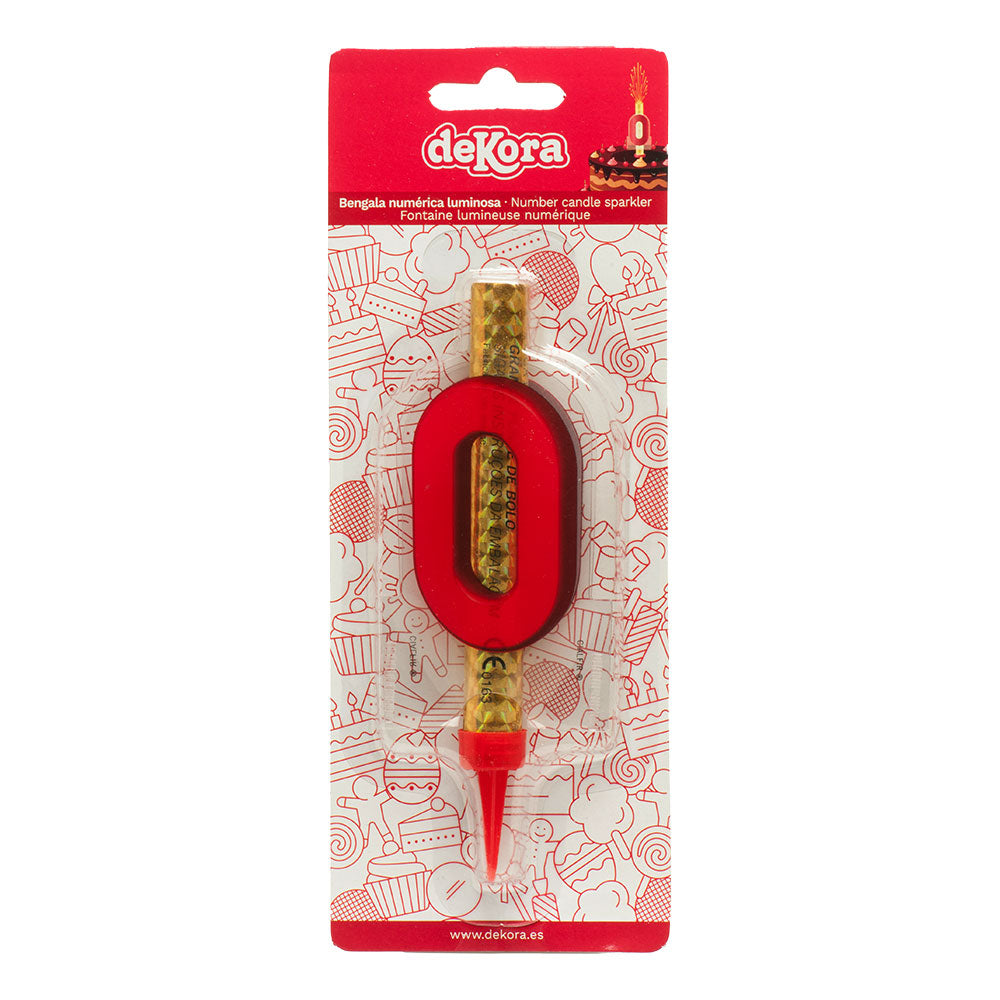 DISPLAY 12 CANDLE SPARKLER NUMBER 0 12 CM