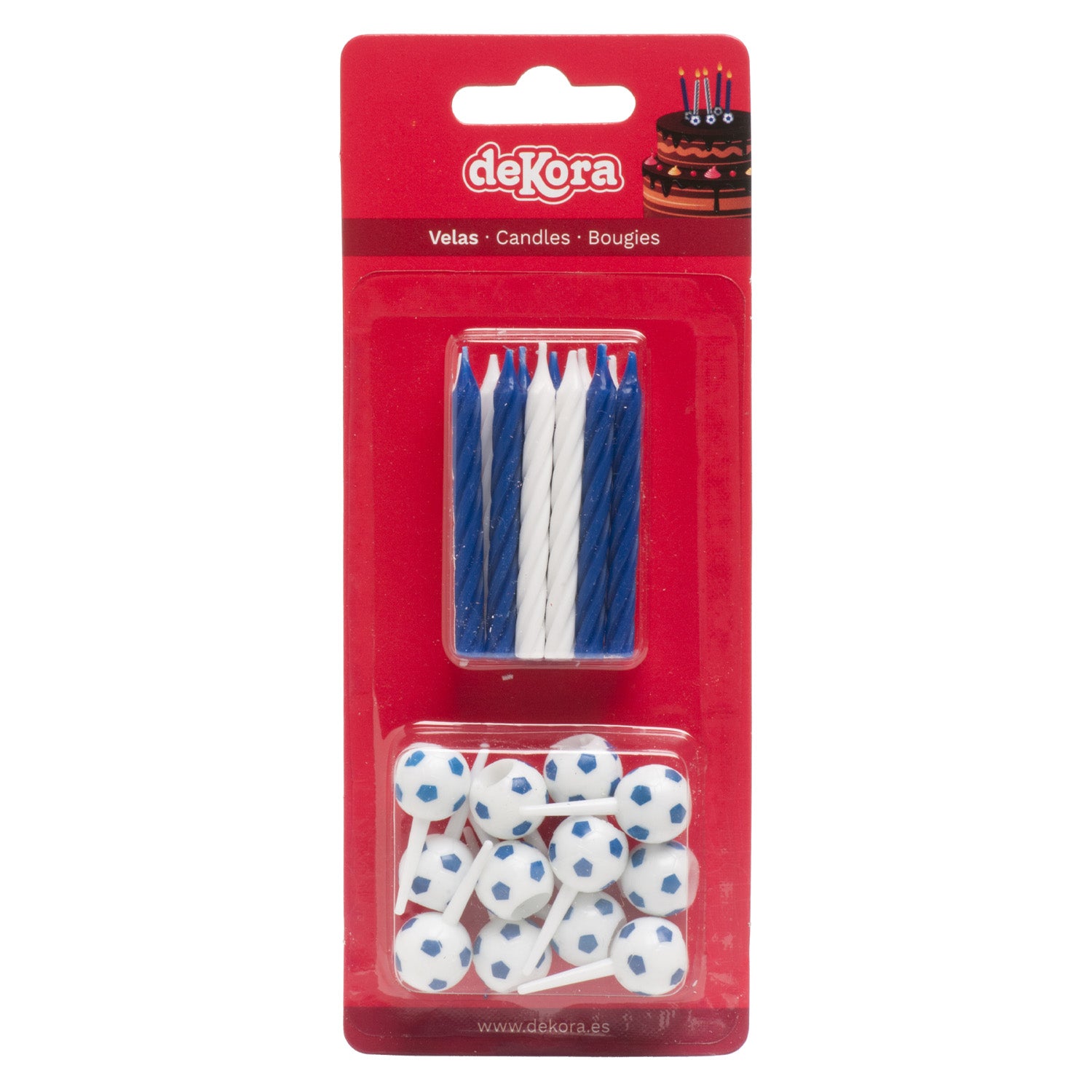 BLISTER 12 BIRTHDAY CANDLES FOOTBALL