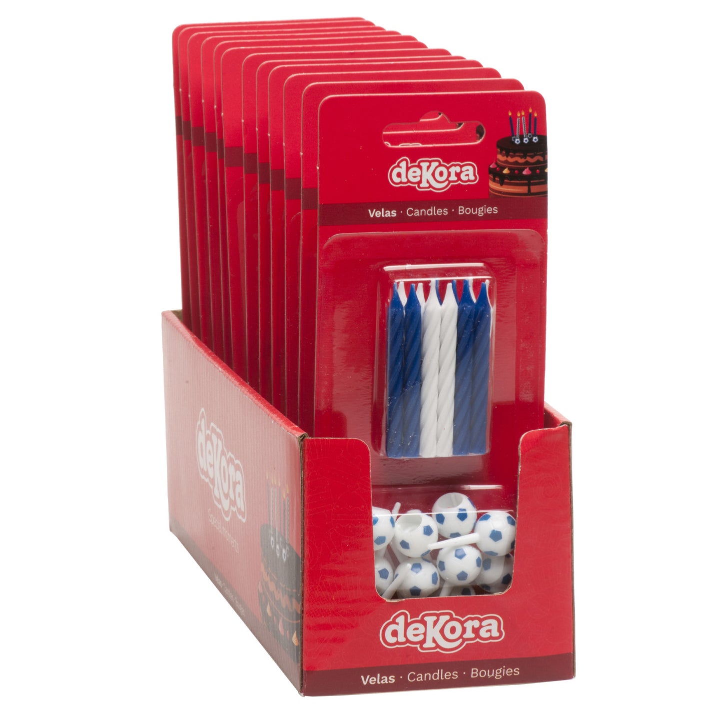 BLISTER 12 VELAS CUMPLEAÑOS FÚTBOL