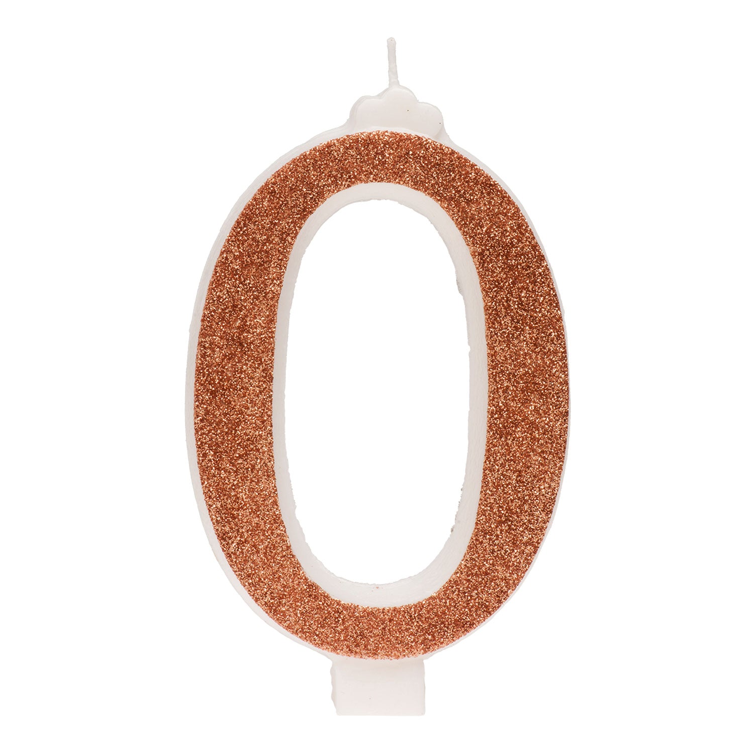 DISPLAY 10 GLITTER BIRTHDAY CANDLES GOLD  Nº 0 13 CM