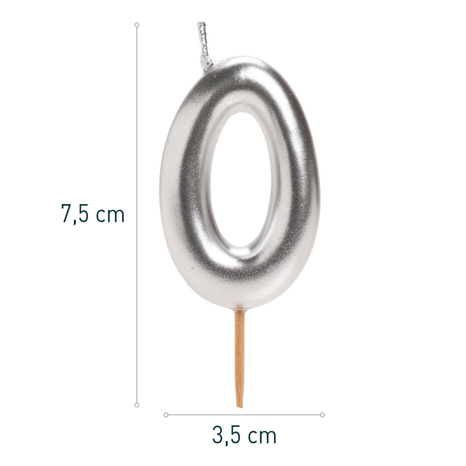 SILVER COMIC BIRTHDAY CANDLE | Nº0