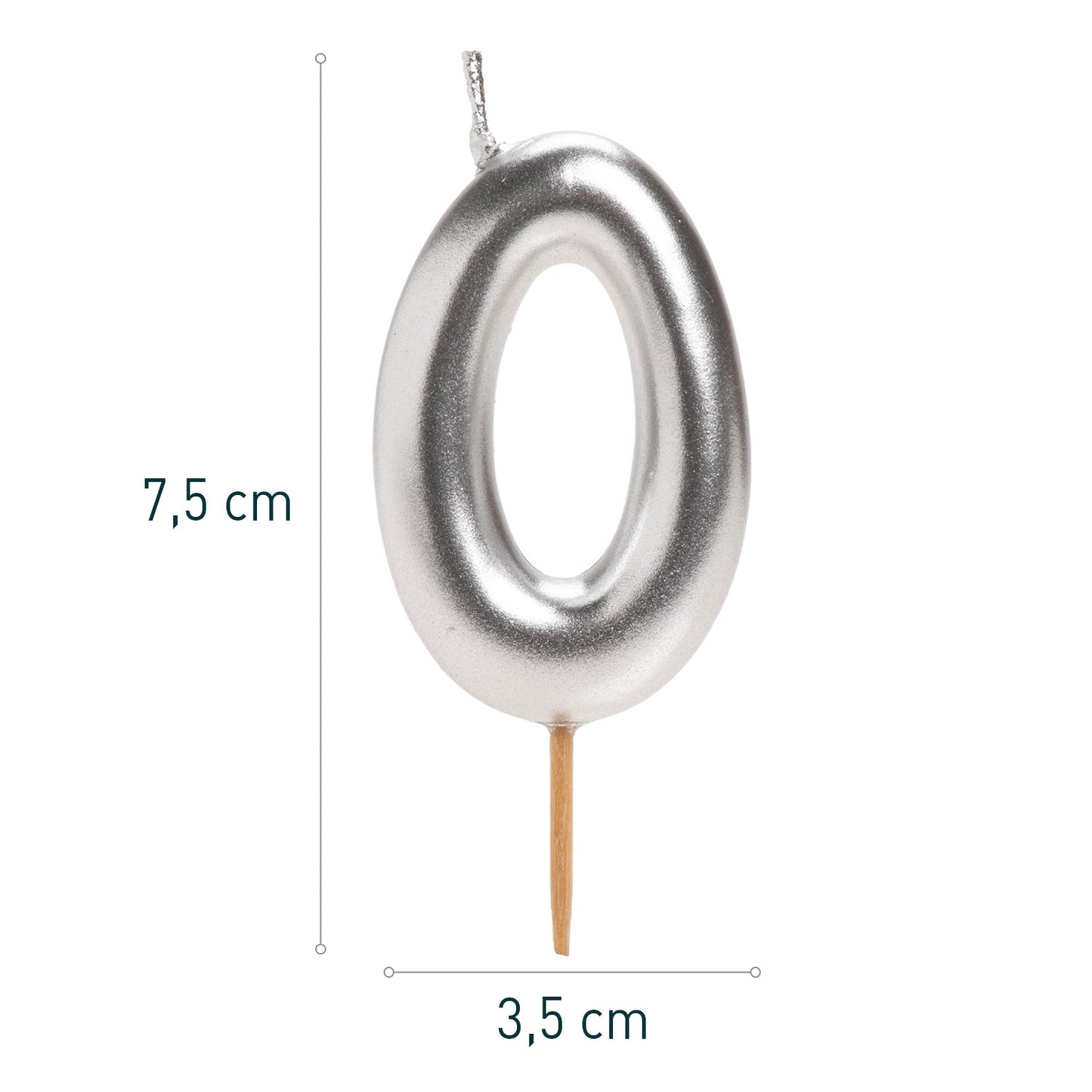 SILVER COMIC BIRTHDAY CANDLE | Nº0