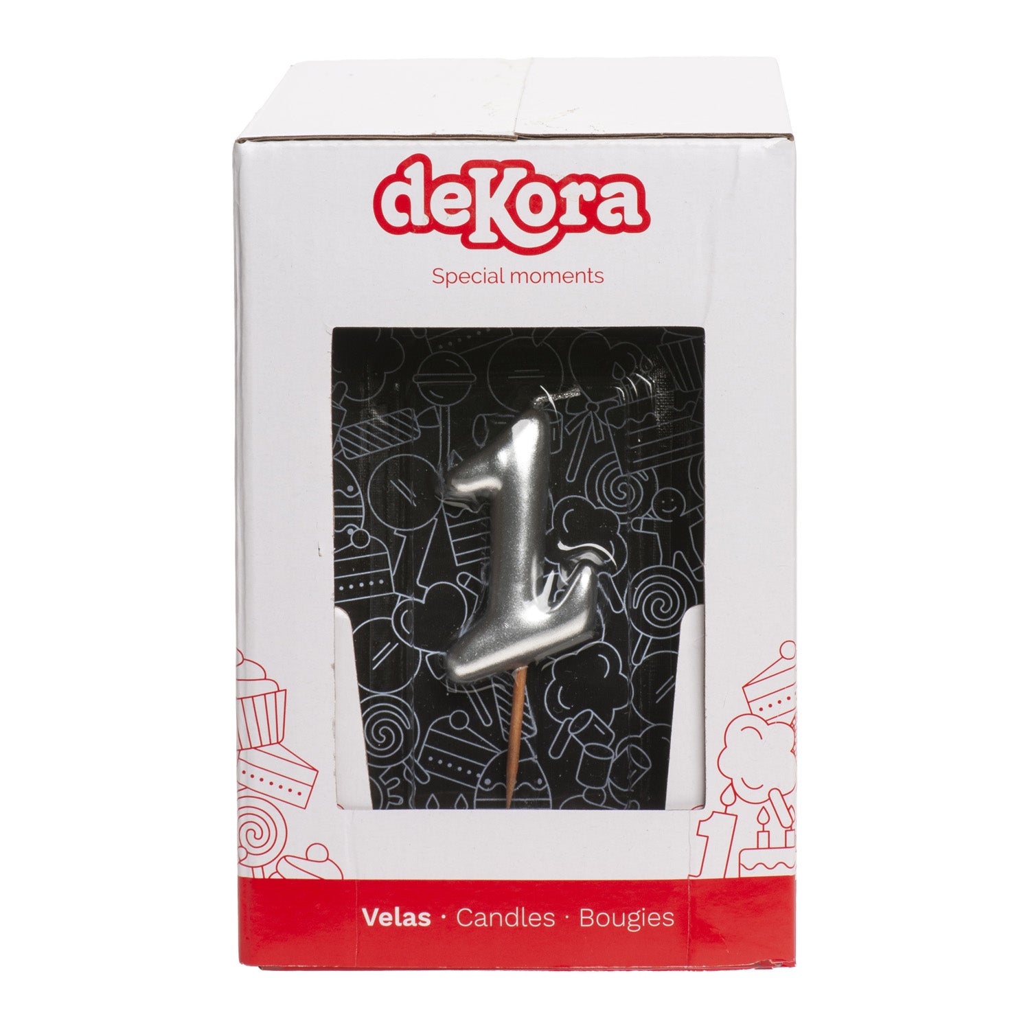 SILVER COMIC BIRTHDAY CANDLE | Nº1