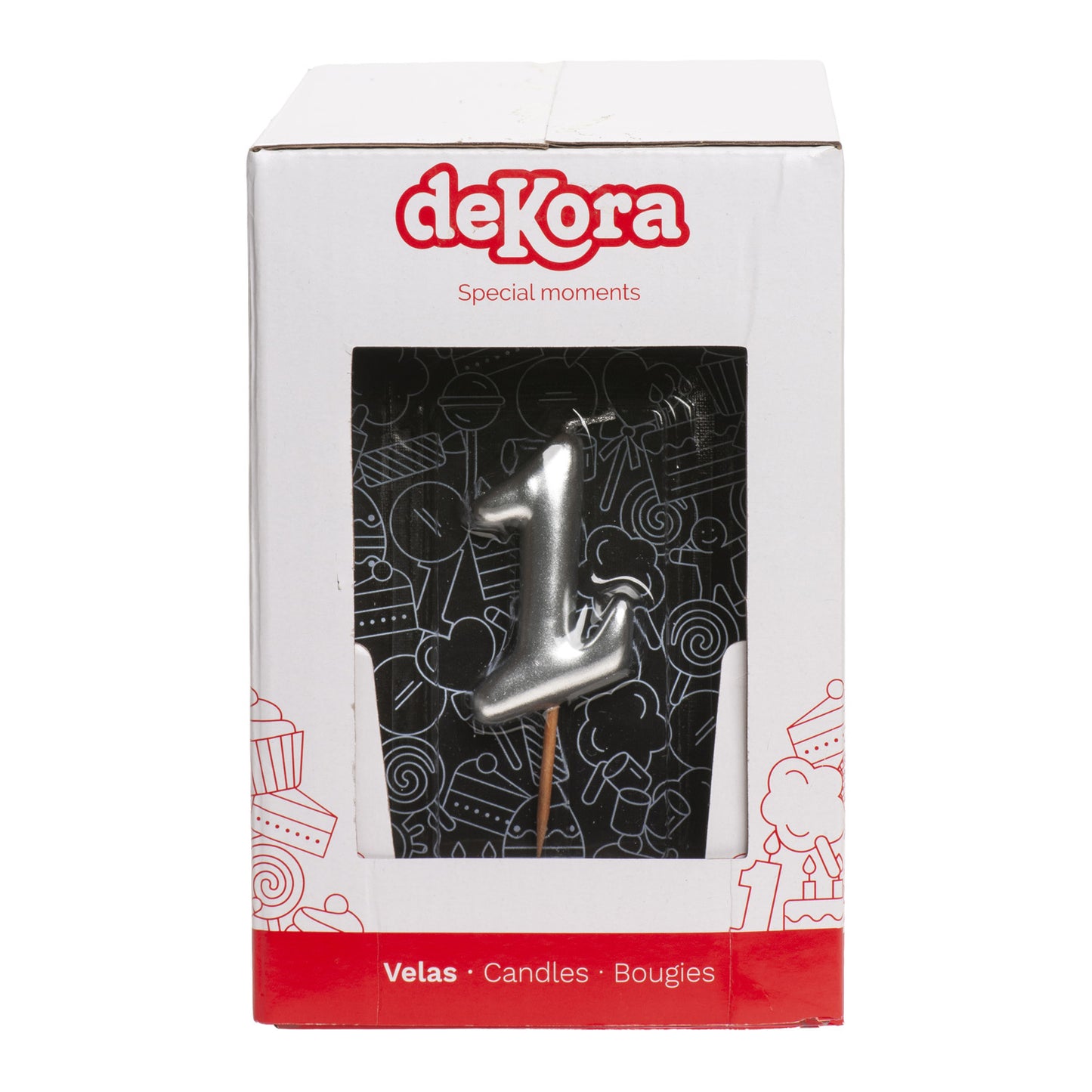 SILVER COMIC BIRTHDAY CANDLE | Nº1