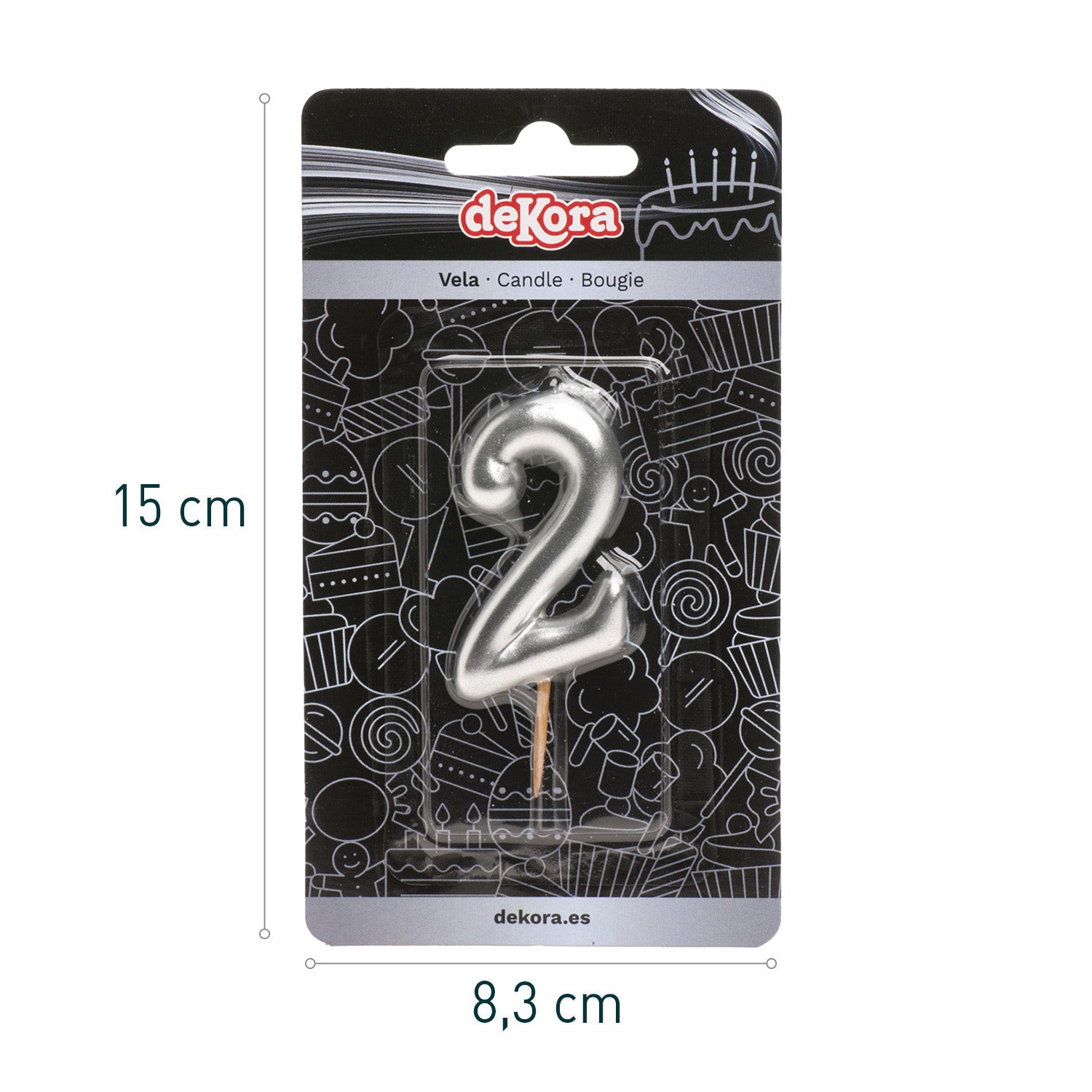 VELA CUMPLEAÑOS COMIC PLATA | Nº2