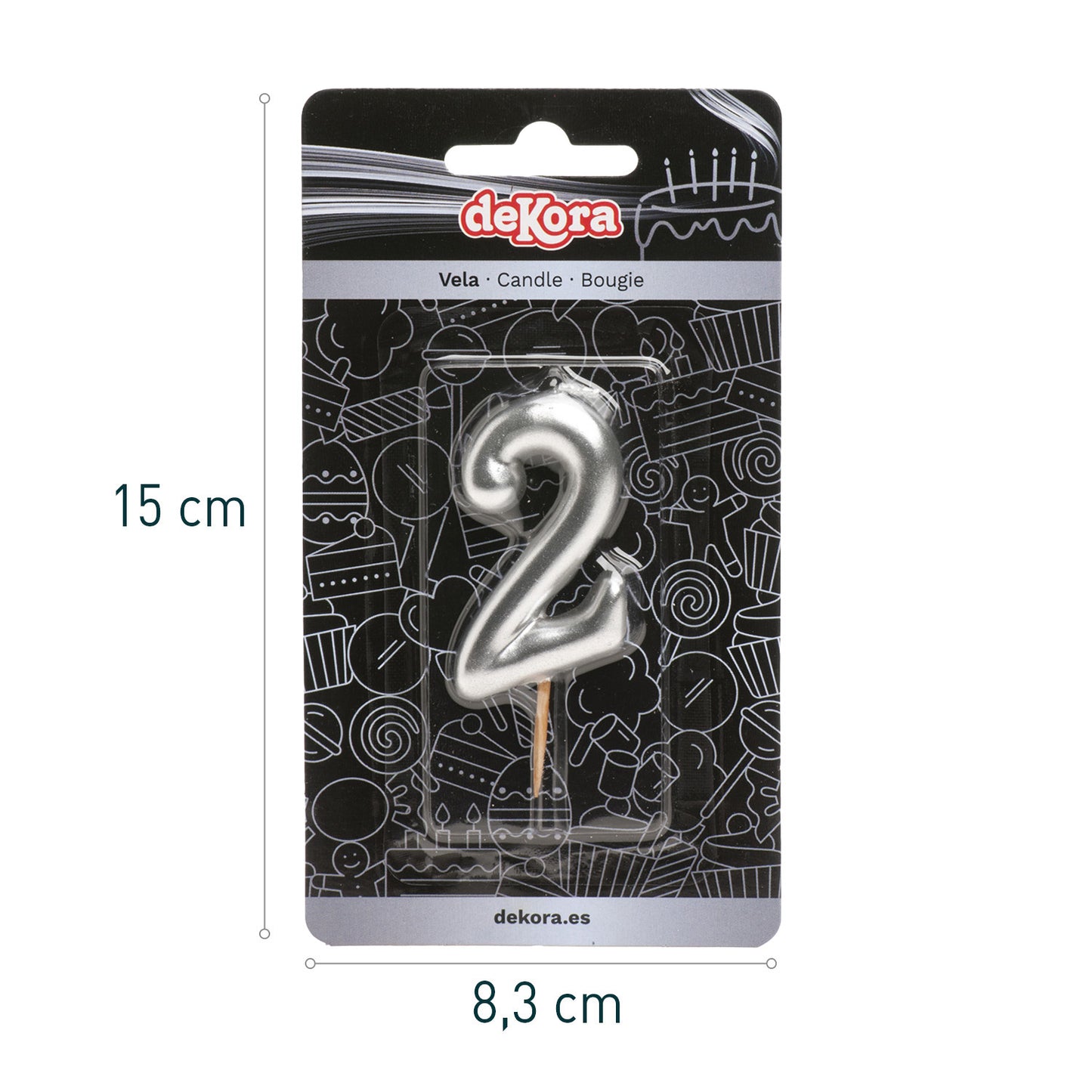 VELA CUMPLEAÑOS COMIC PLATA | Nº2