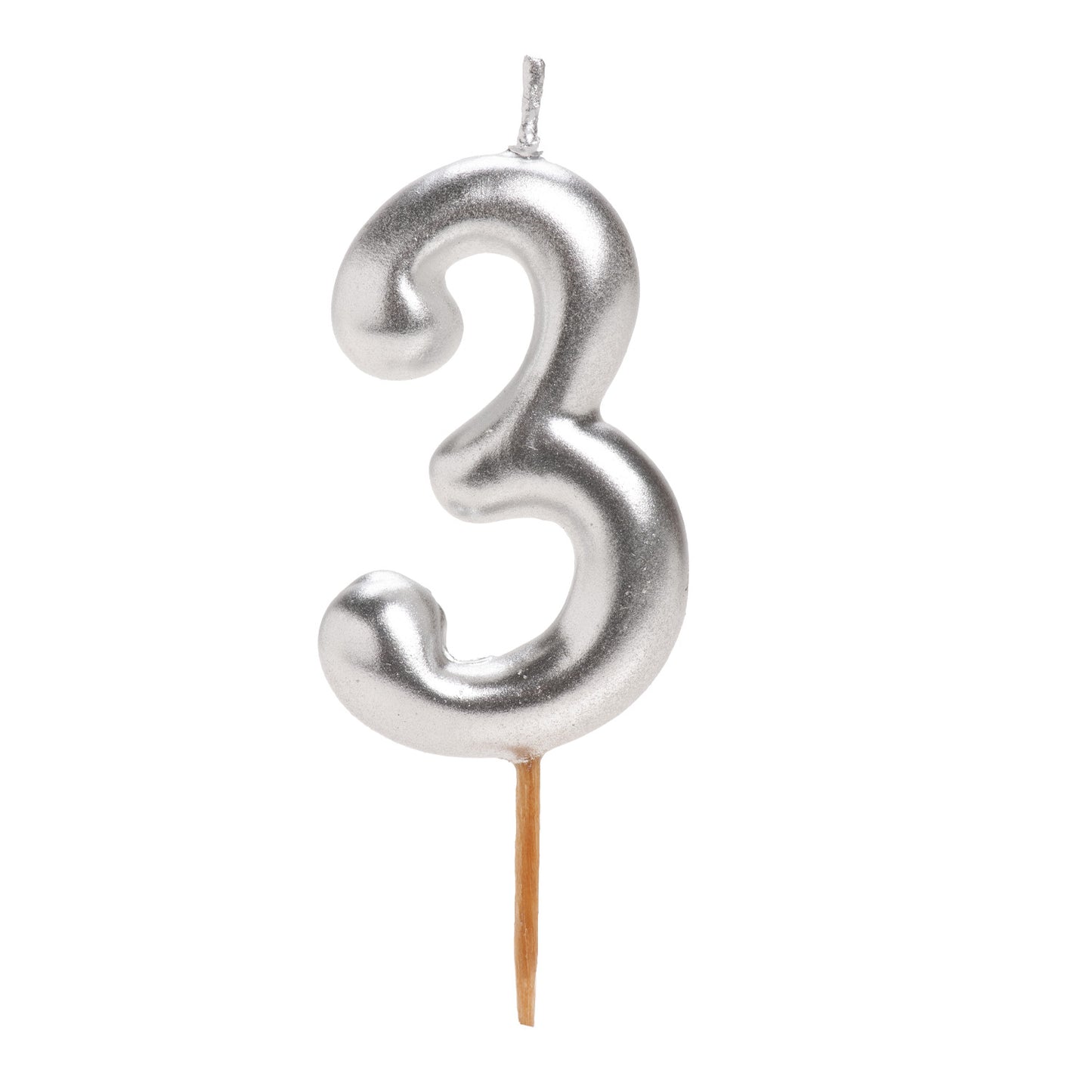 SILVER COMIC BIRTHDAY CANDLE | Nº3