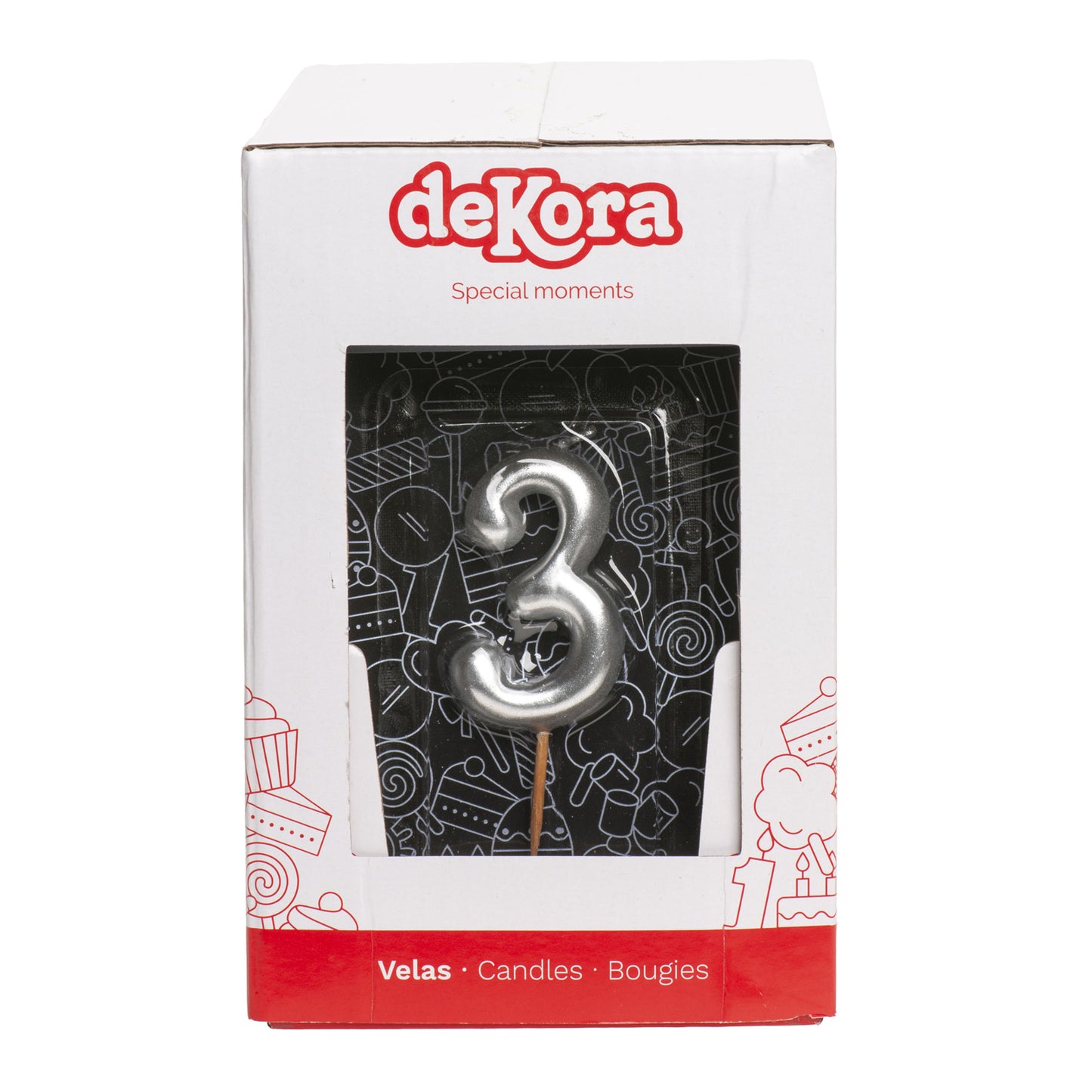 SILVER COMIC BIRTHDAY CANDLE | Nº3