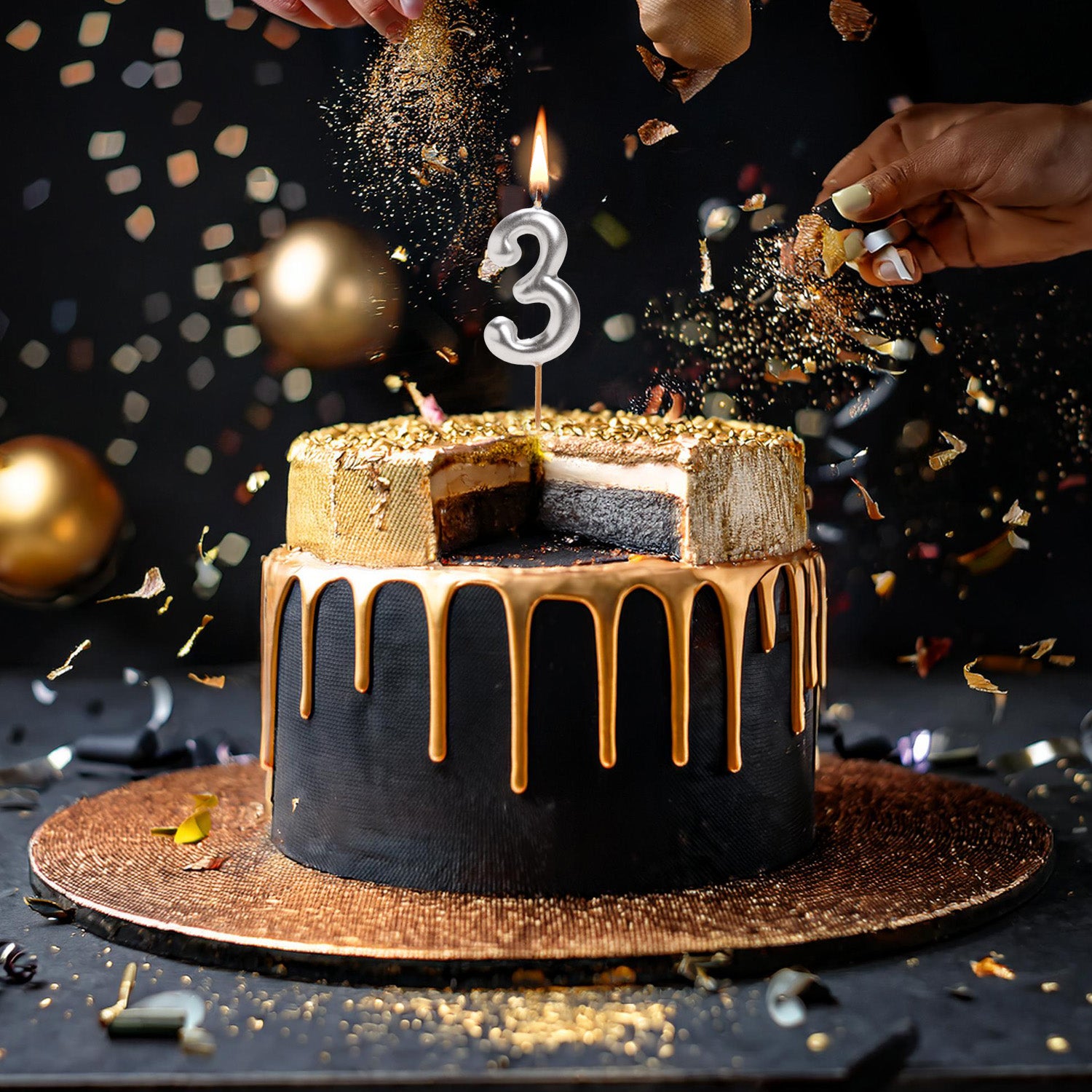 SILVER COMIC BIRTHDAY CANDLE | Nº3