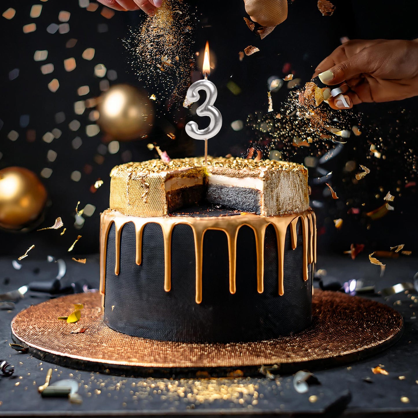 SILVER COMIC BIRTHDAY CANDLE | Nº3