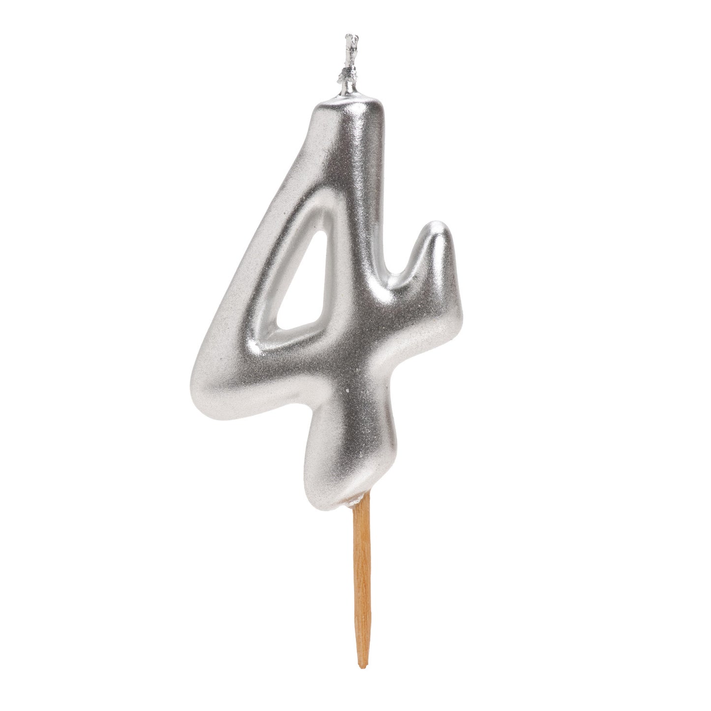 SILVER COMIC BIRTHDAY CANDLE | Nº4